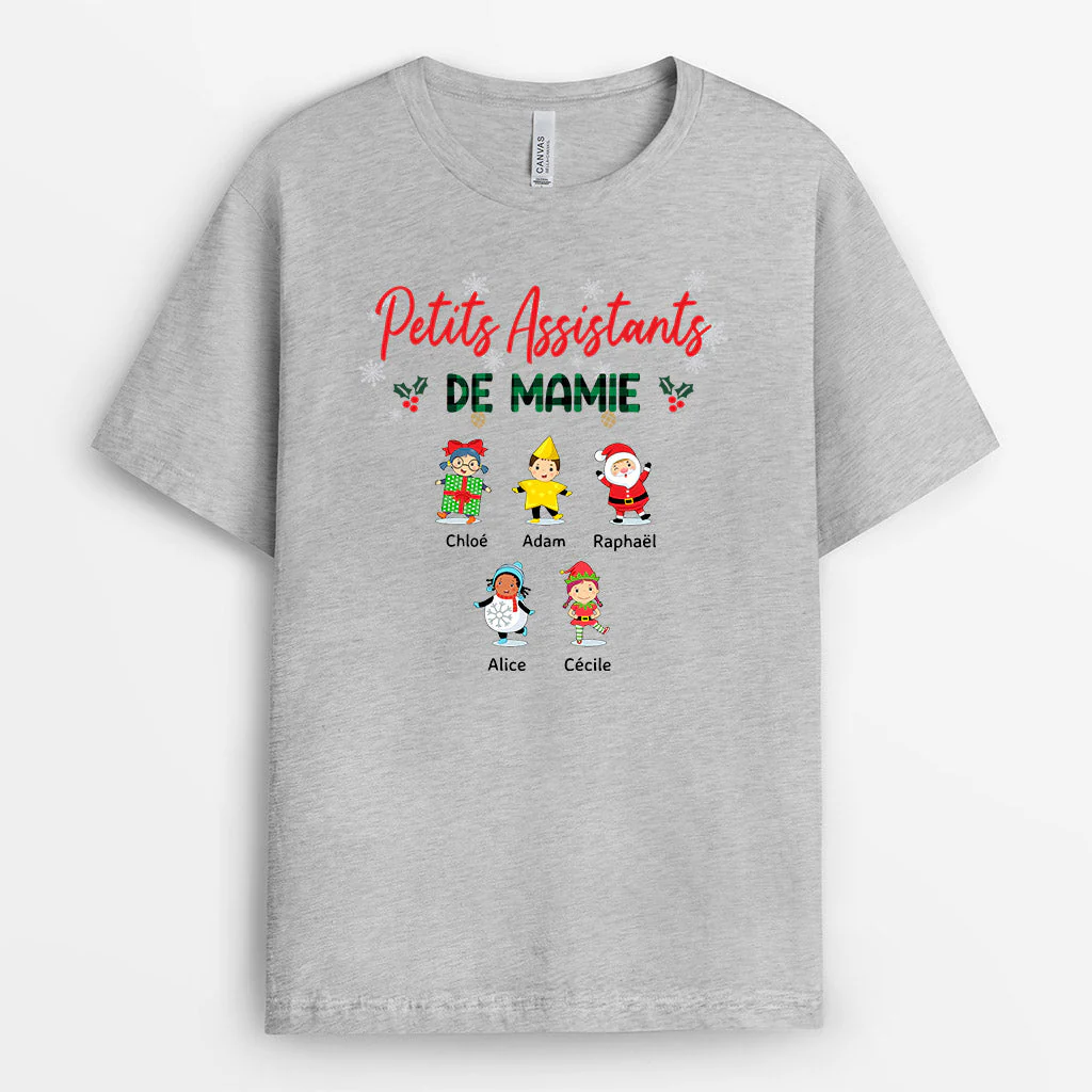 Tee Shirt Personnalisé Grand-Mère Noël - Petits Assistants de Mamie - Image 2