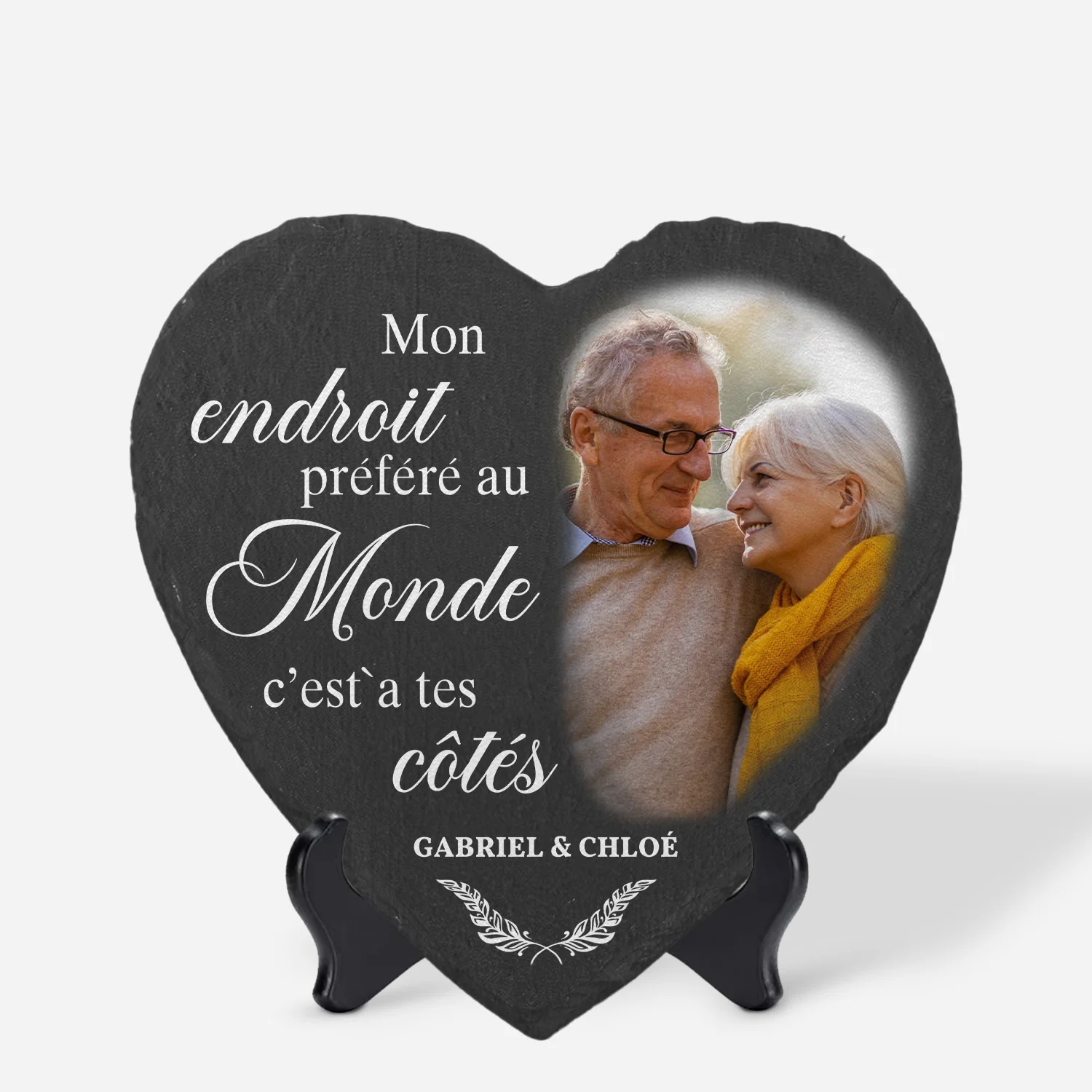 Pierre Commémorative Personnalisée Avec Photo - À Tes Côtés
