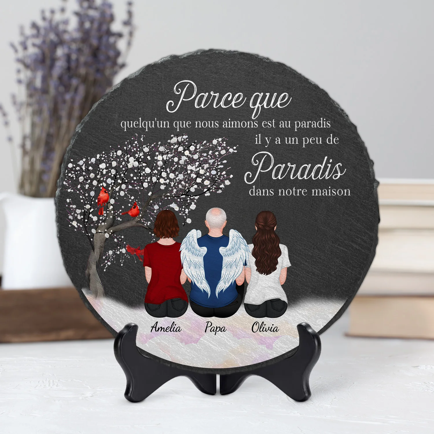 Pierre personnalisée famille – Un peu de paradis chez nous - Image 2