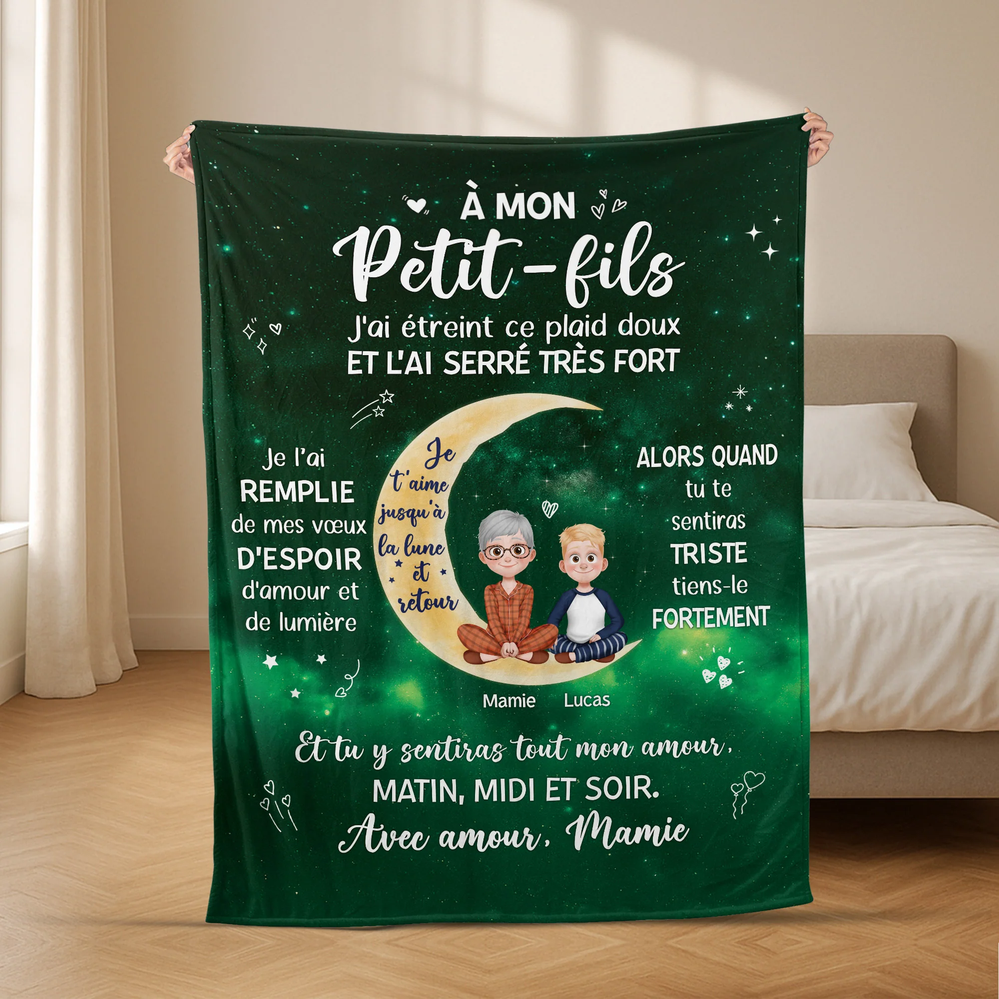 Plaid Personnalisé - À Ma Fille/Mon Fils Avec Amour de Maman - Image 2