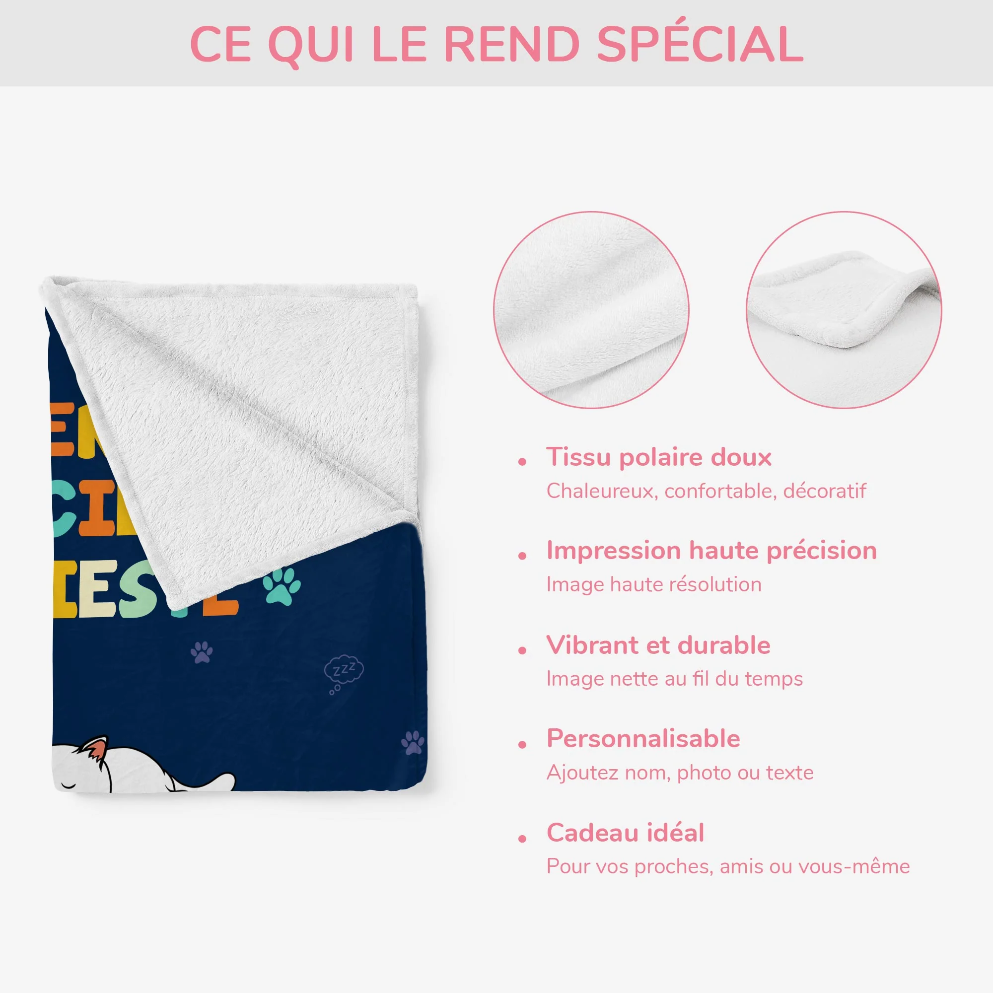 Plaid Personnalisé Avec Animaux - Couverture Officielle - Image 3