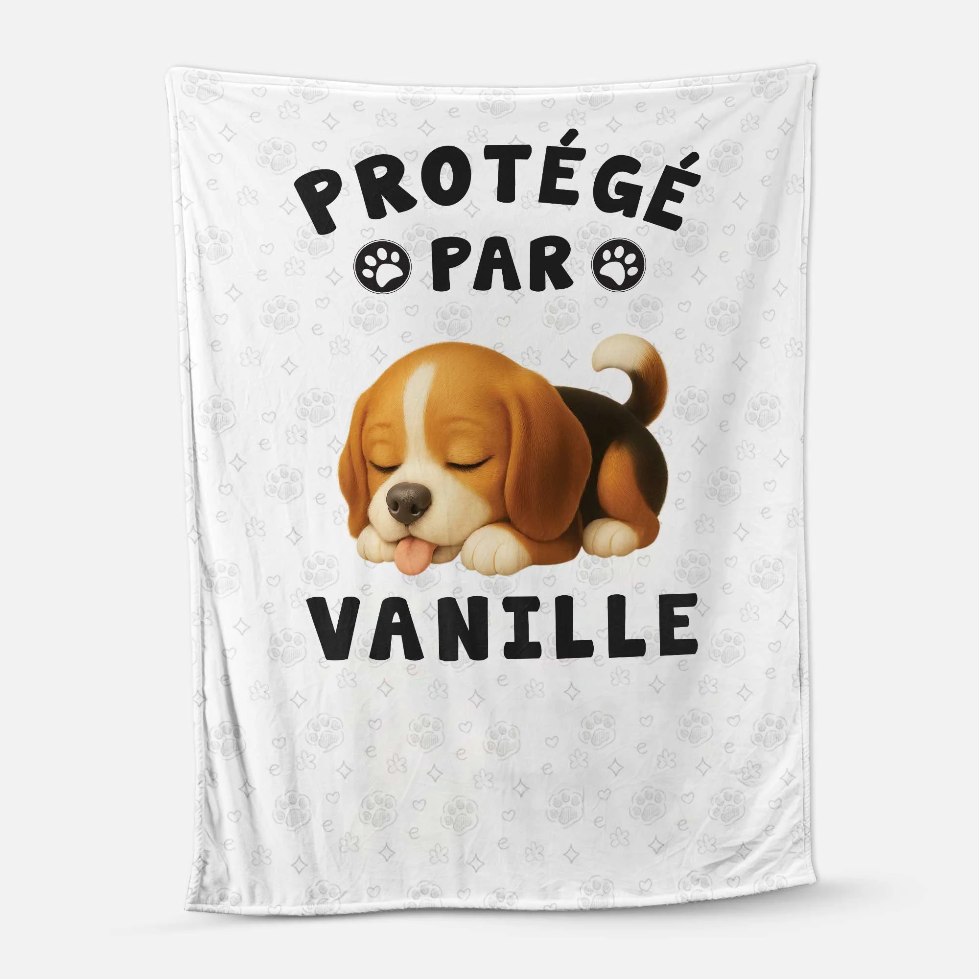 Plaid chien personnalisé – Protégé par