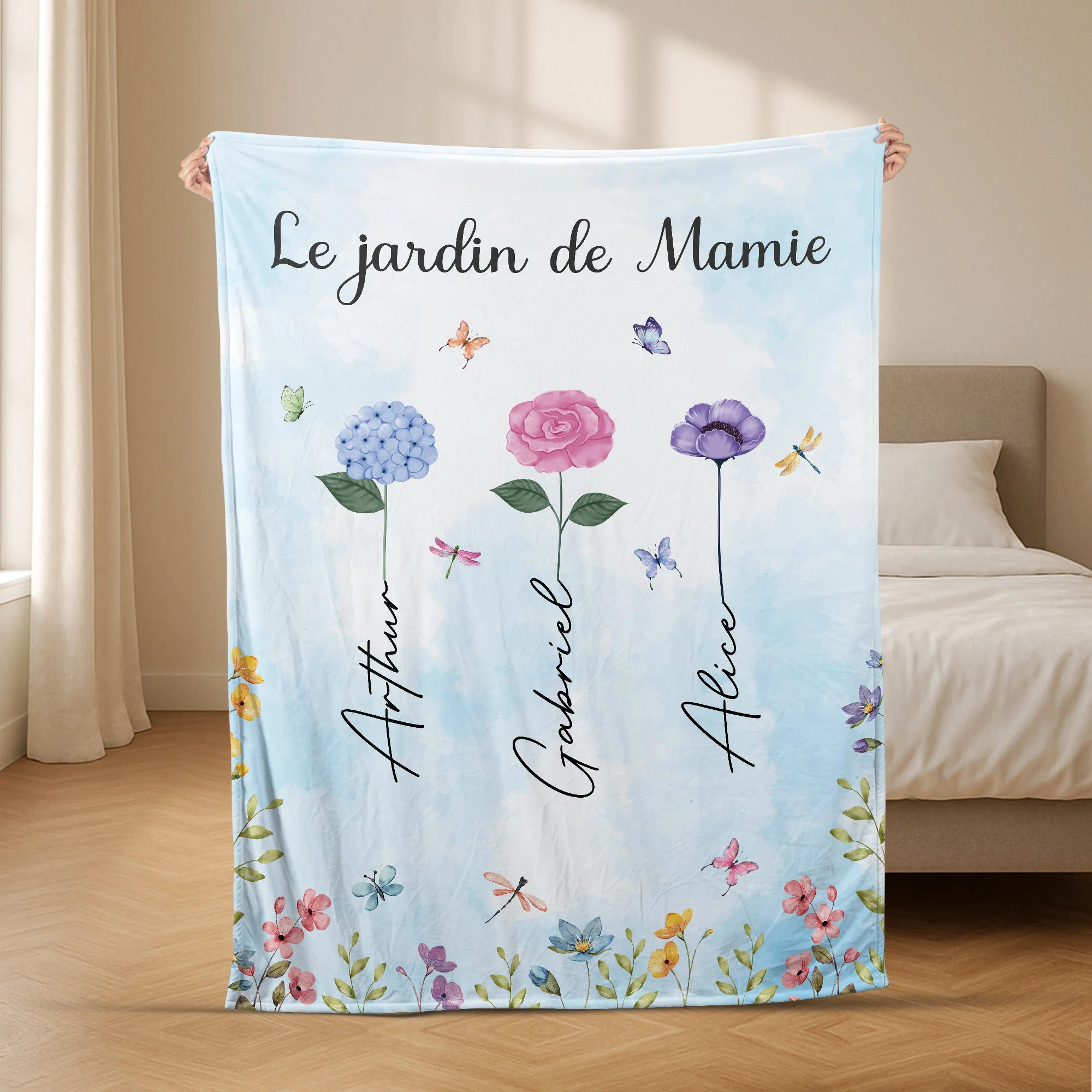 Plaid Personnalisé Maman - Le Jardin De Maman Mamie - Image 2