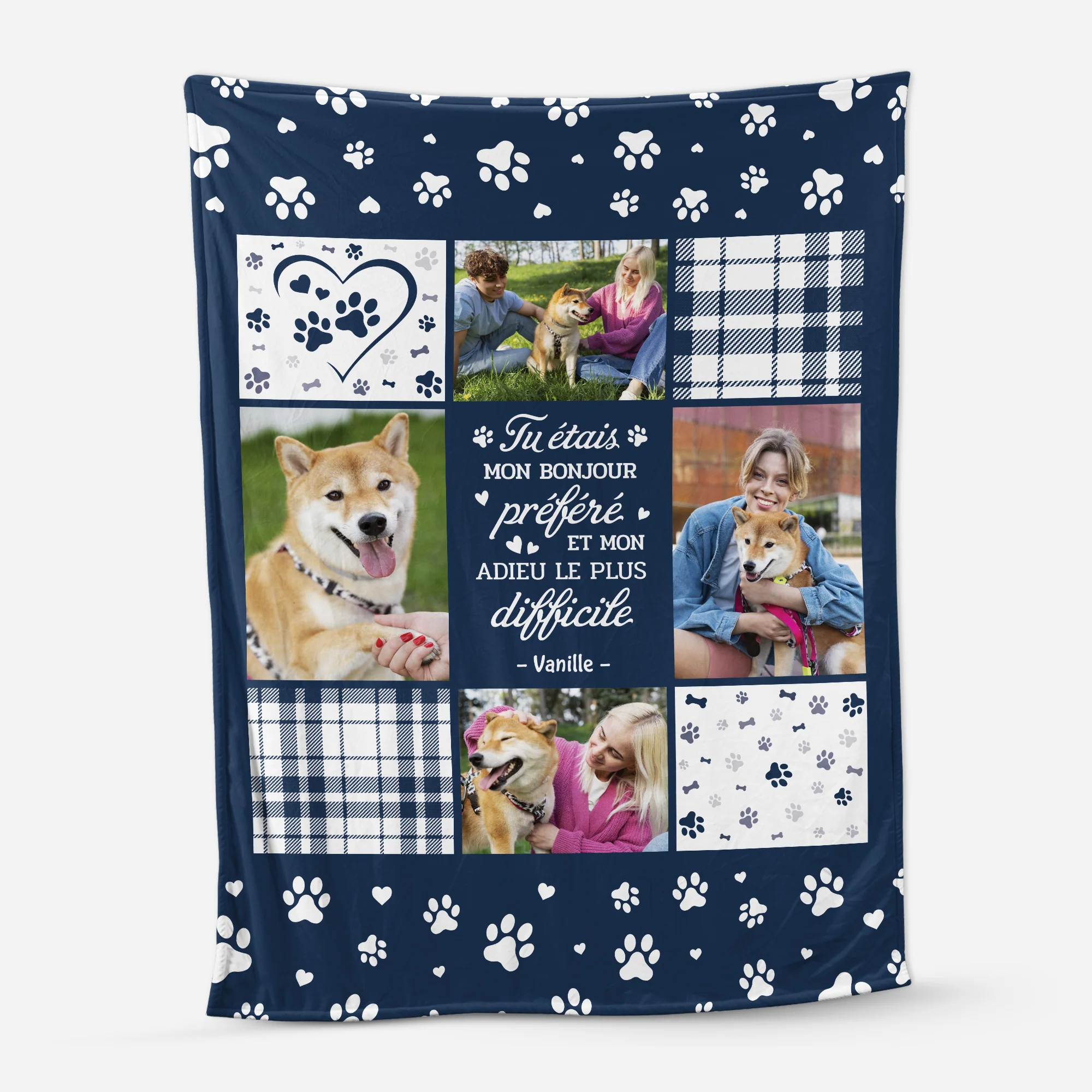 Plaid Photo Personnalisée - Cadeau Souvenir Chien