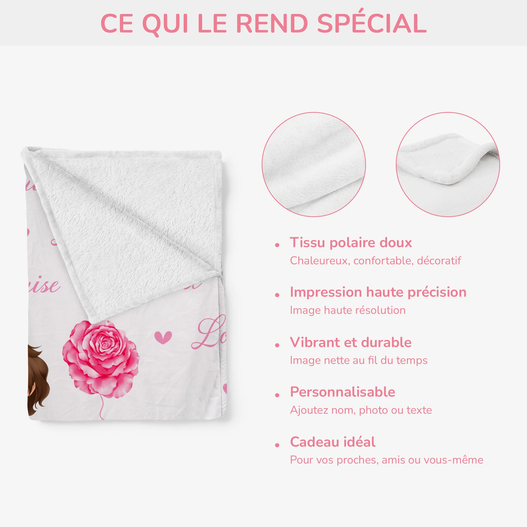 Plaid Personnalisé Pour Femme Et Homme - C'est Mon Plaid - Image 4