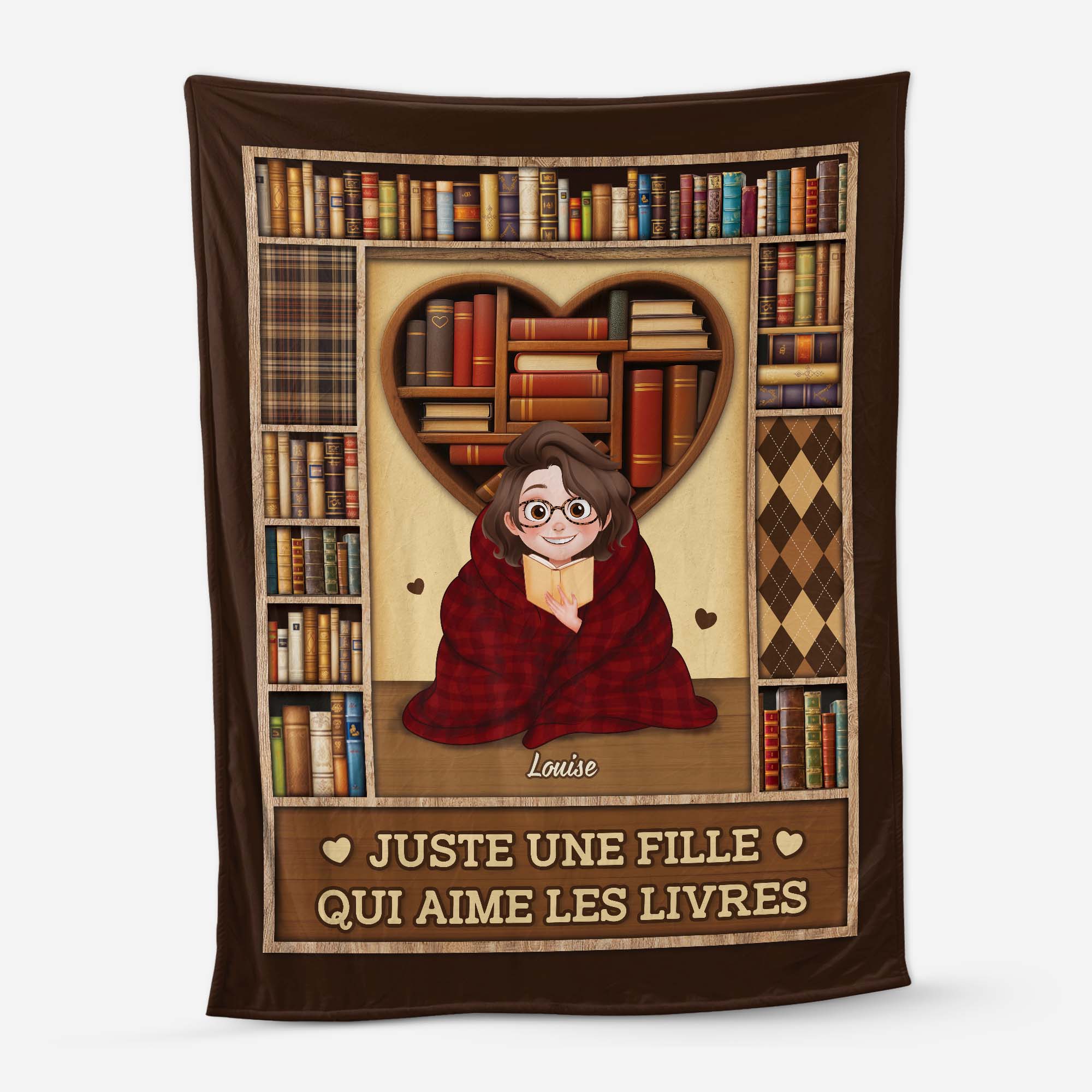 Plaid Personnalisé Pour Homme Et Femme - Juste Une Fille Qui Aime Les Livres