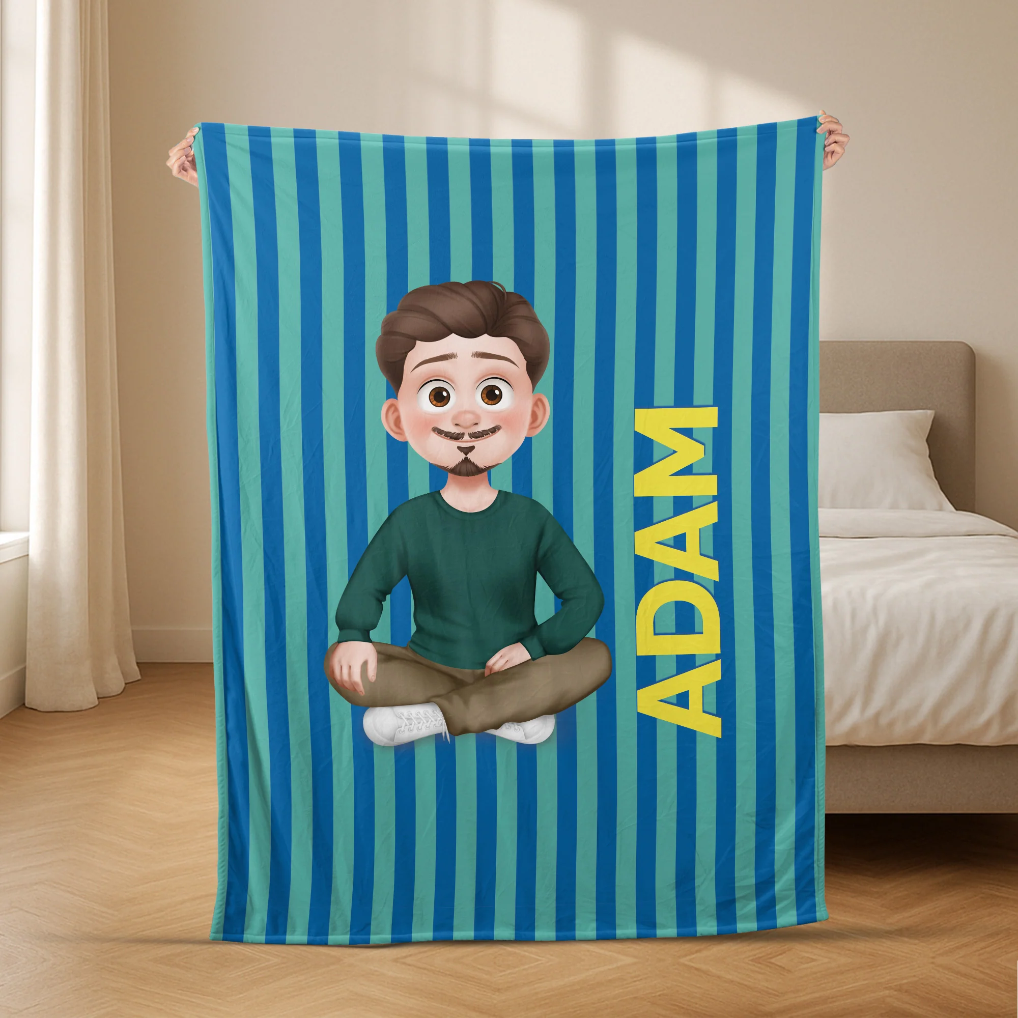 Plaid Personnalisé Prénom - Cadeau Pour Femme Et Homme - Image 2