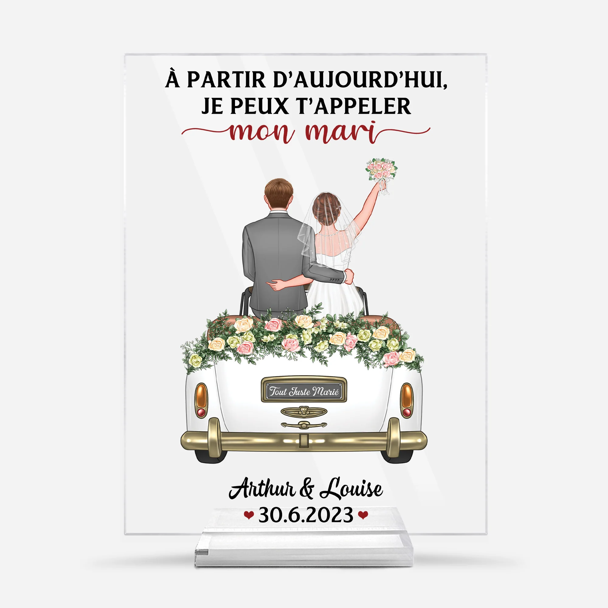 Plaque En Acrylique Personnalisé Couple - Je Peux T'appeler Mon Mari