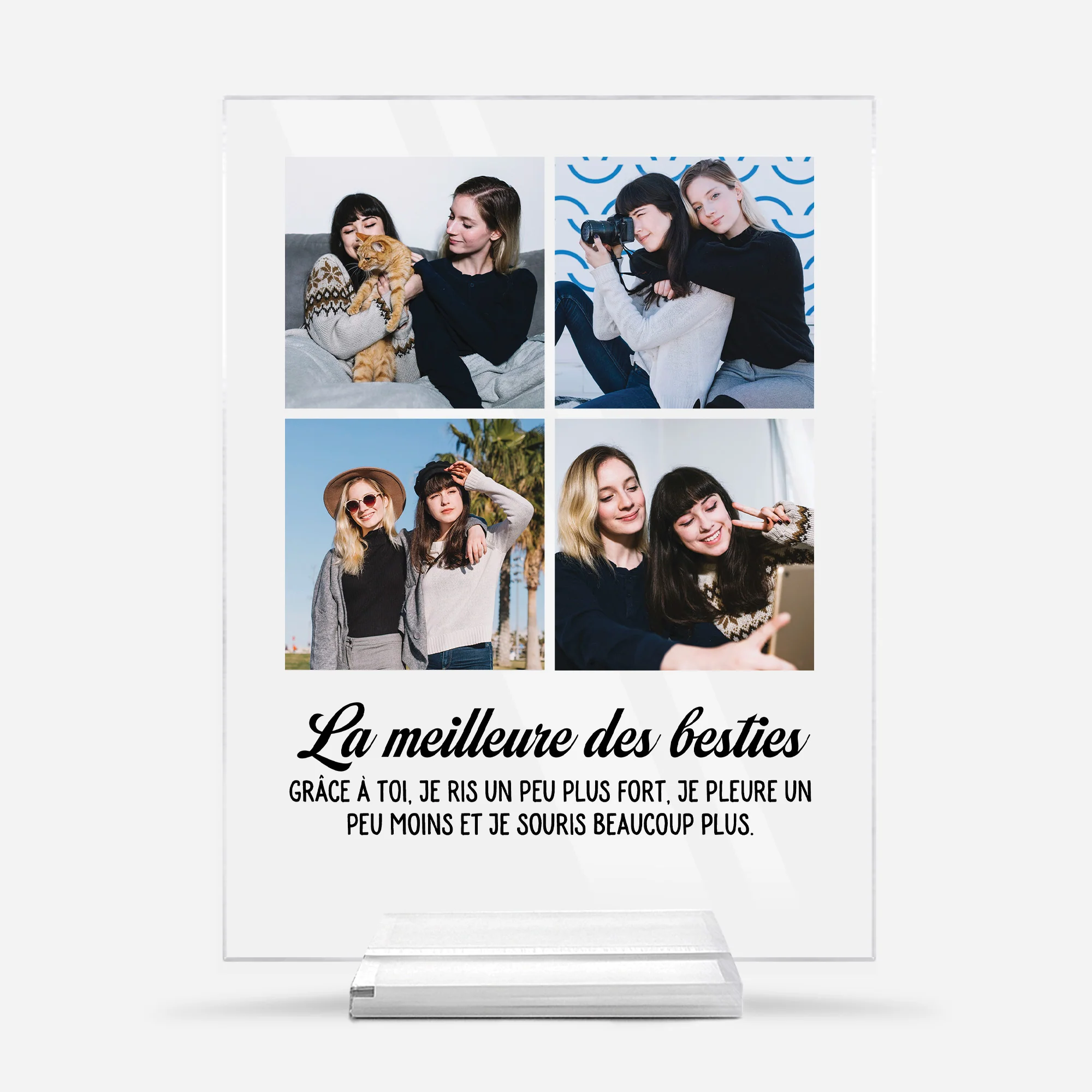 Plaque En Acrylique Personnalisée Photo Avec Support - La Meilleure Des Besties