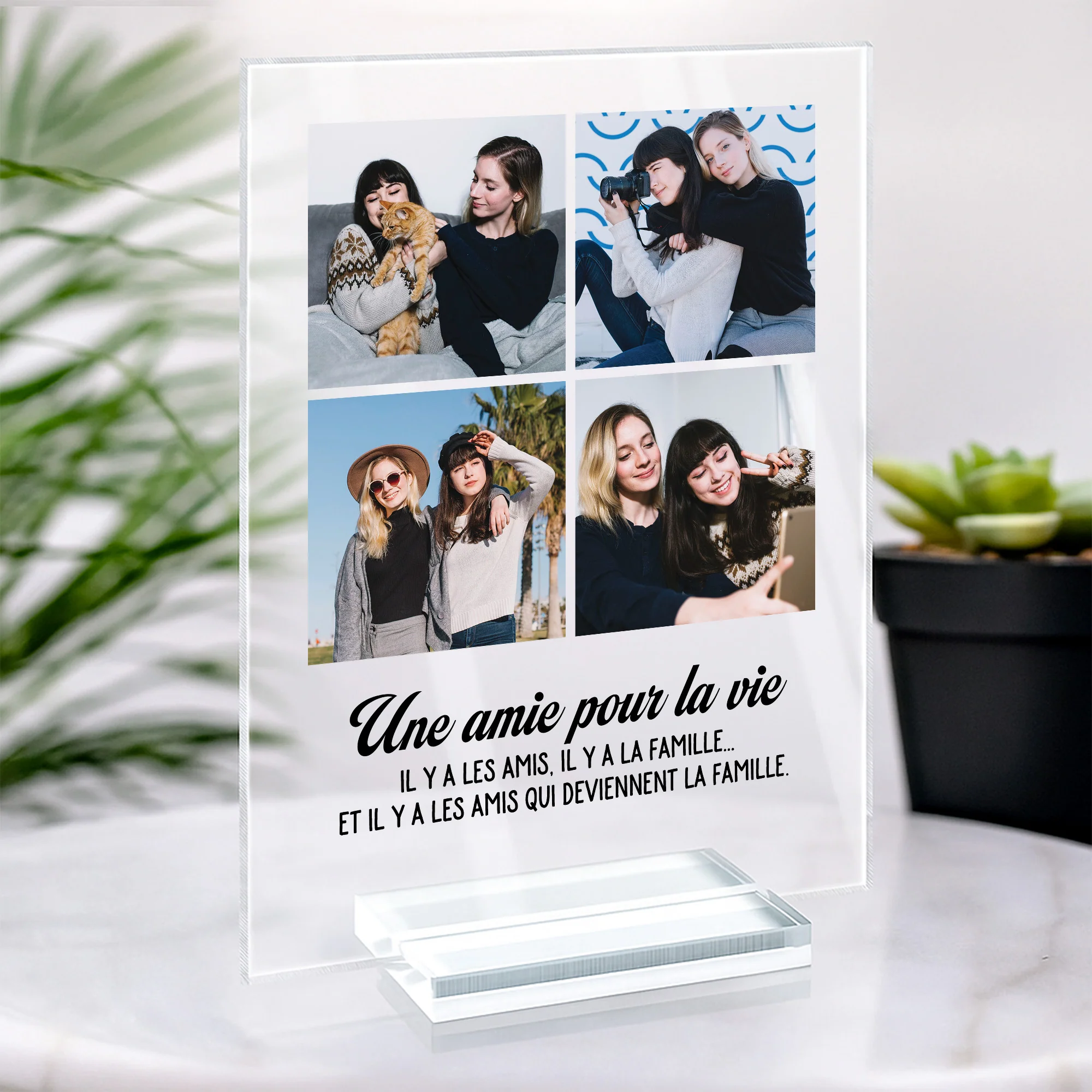 Plaque En Acrylique Personnalisée Photo Avec Support - La Meilleure Des Besties - Image 2
