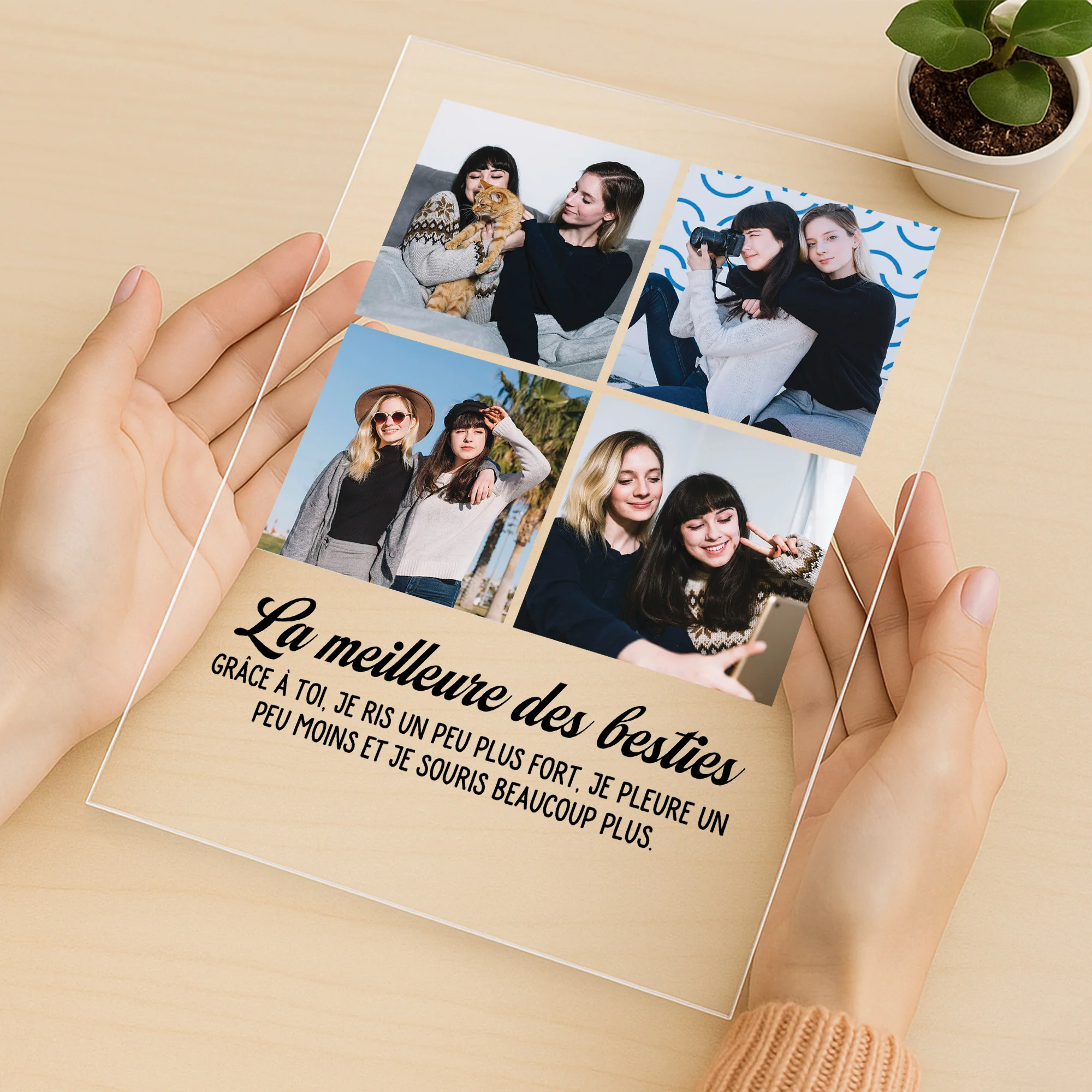 Plaque En Acrylique Personnalisée Photo Avec Support - La Meilleure Des Besties - Image 3