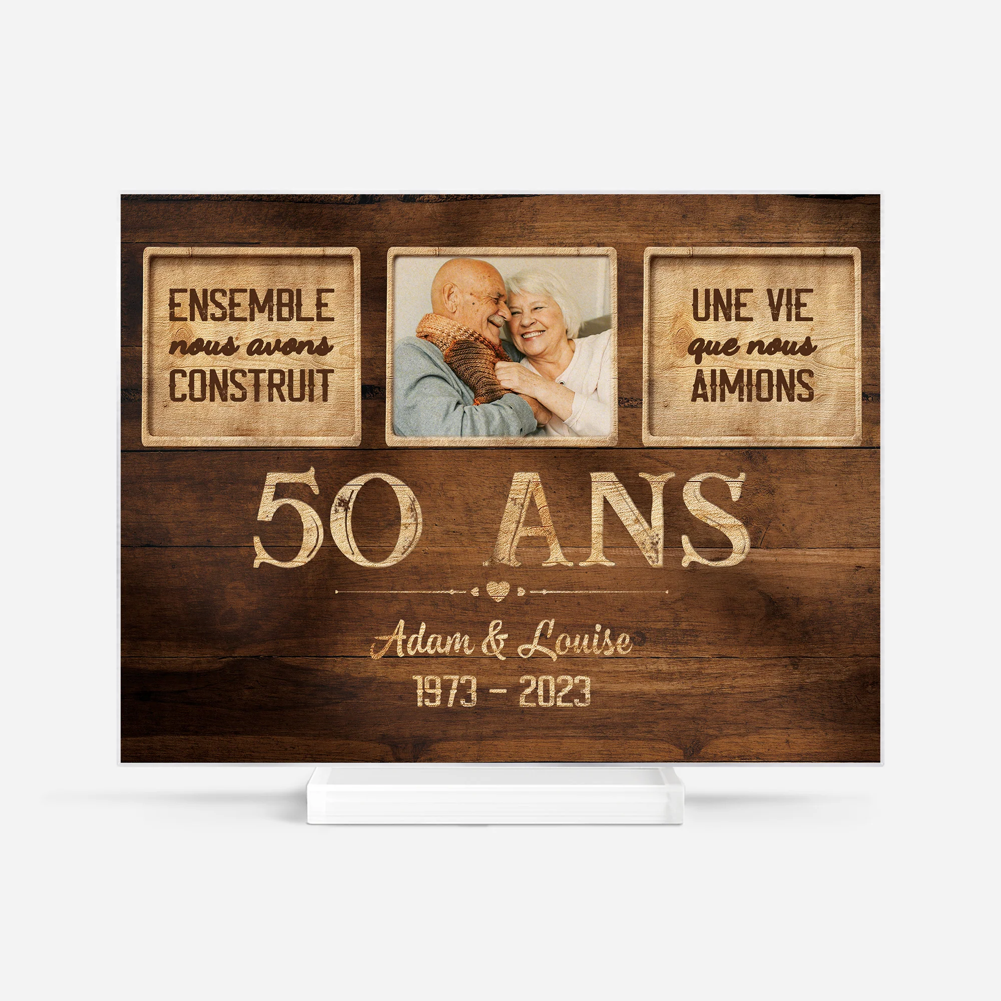 Plaque En Acrylique Personnalisée - Ensemble, Nous Avons Construit Une Vie Que Nous Aimons