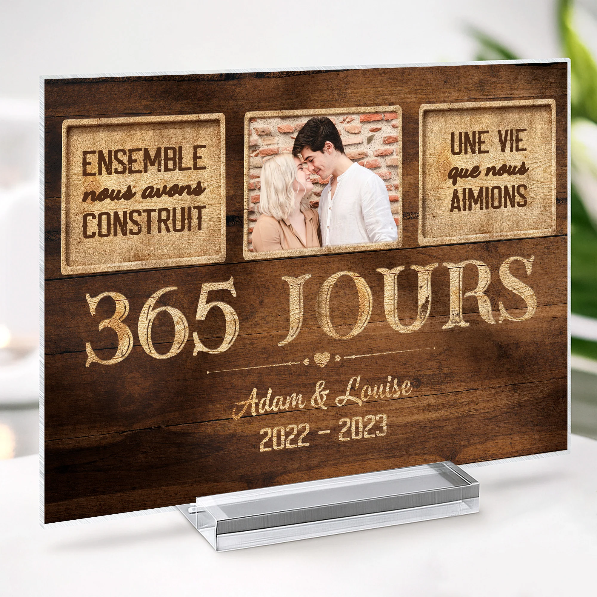 Plaque En Acrylique Personnalisée - Ensemble, Nous Avons Construit Une Vie Que Nous Aimons - Image 2