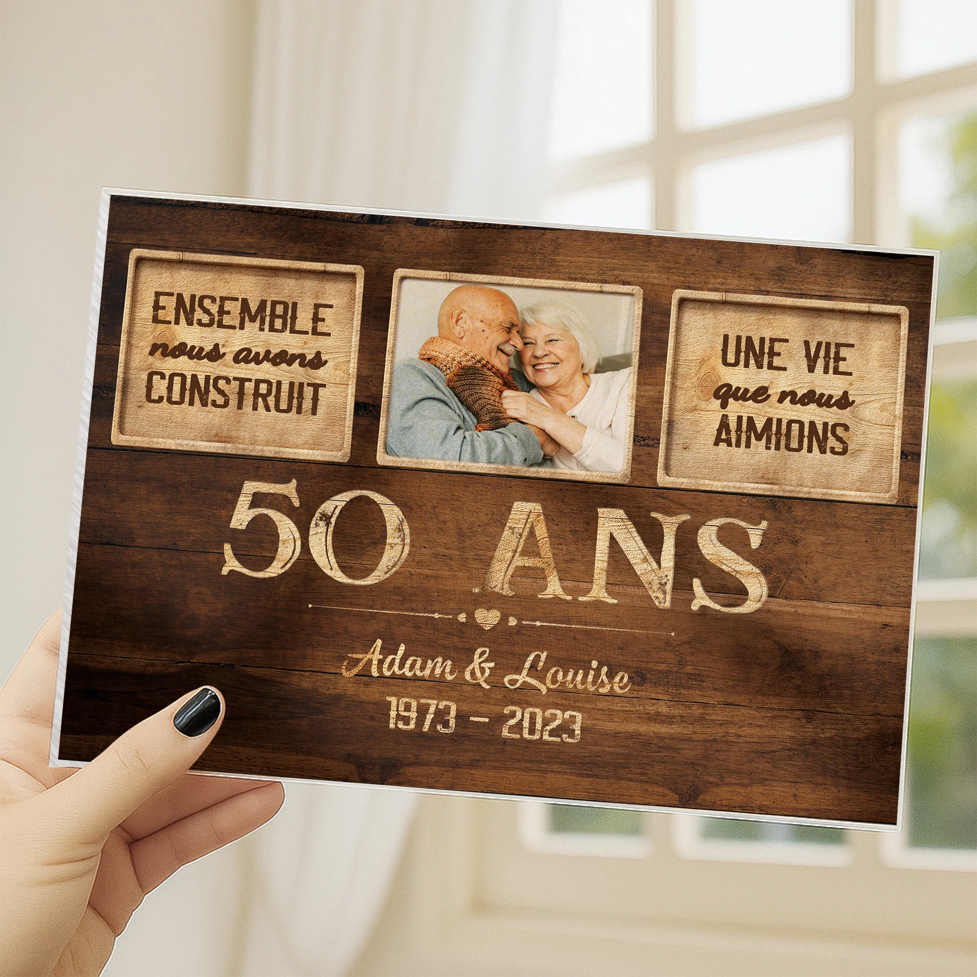 Plaque En Acrylique Personnalisée - Ensemble, Nous Avons Construit Une Vie Que Nous Aimons - Image 3