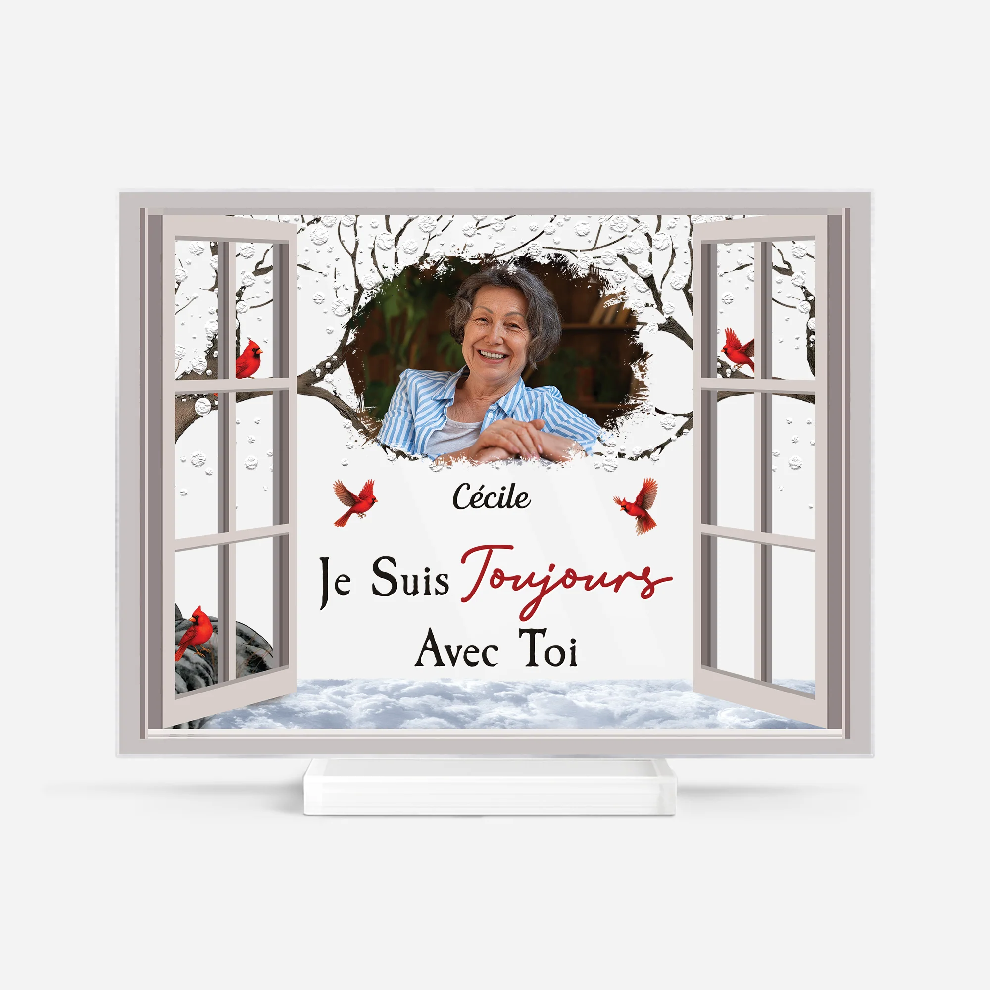 Plaque En Acrylique Personnalisée Commémoratif Avec Support - Je Suis Toujours Avec Toi