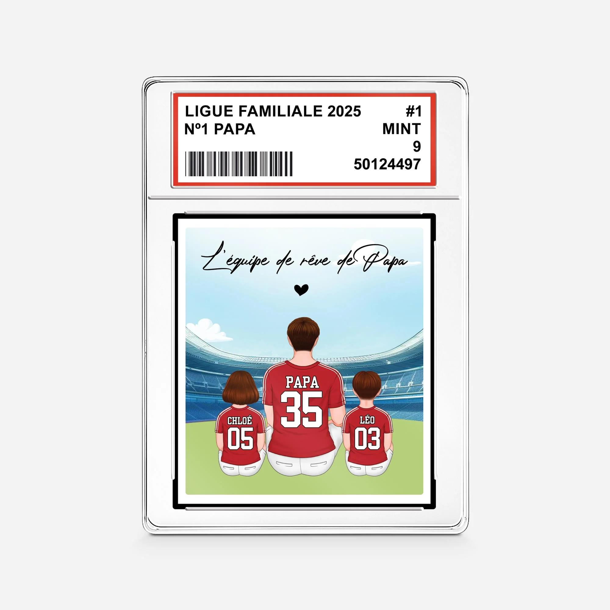 Plaque En Acrylique Personnalisée Rectangulaire - L’équipe De Rêve De Papa
