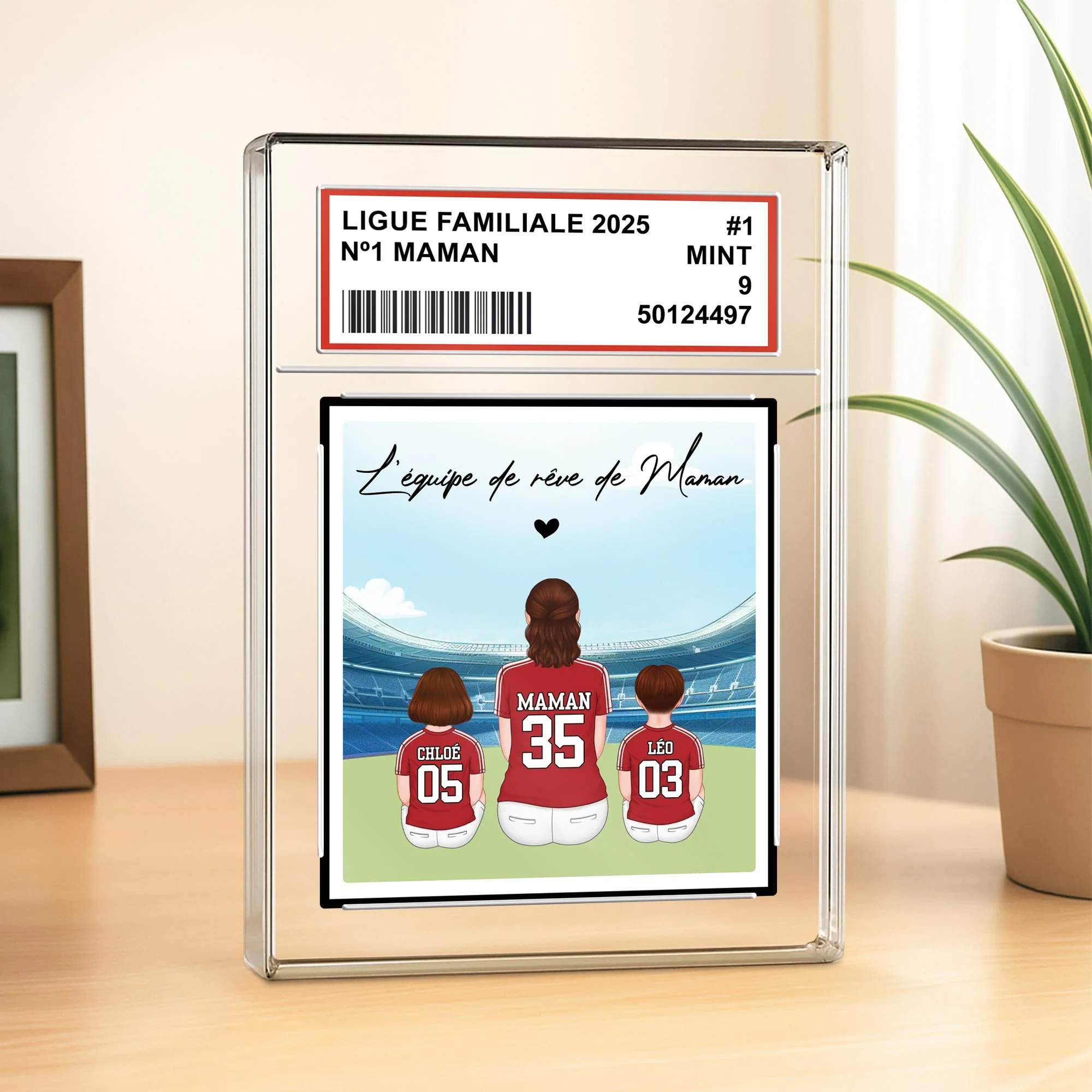 Plaque En Acrylique Personnalisée Rectangulaire - L’équipe De Rêve De Papa - Image 2