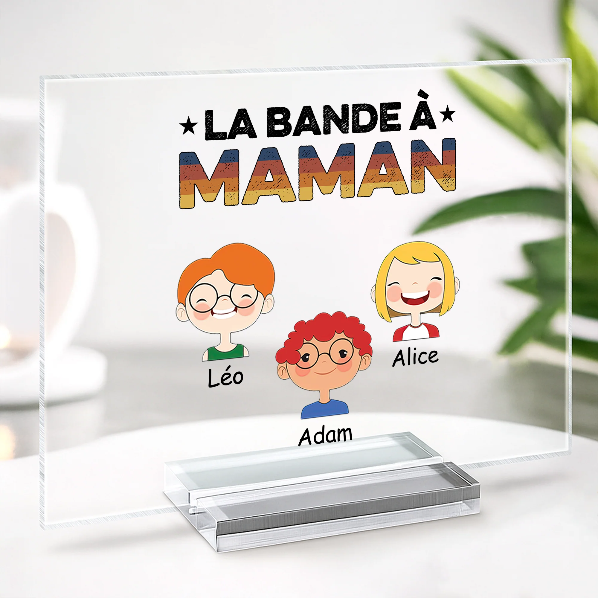 Plaque En Acrylique Personnalisée Avec Support - La Bande À Papy Vintage - Image 2