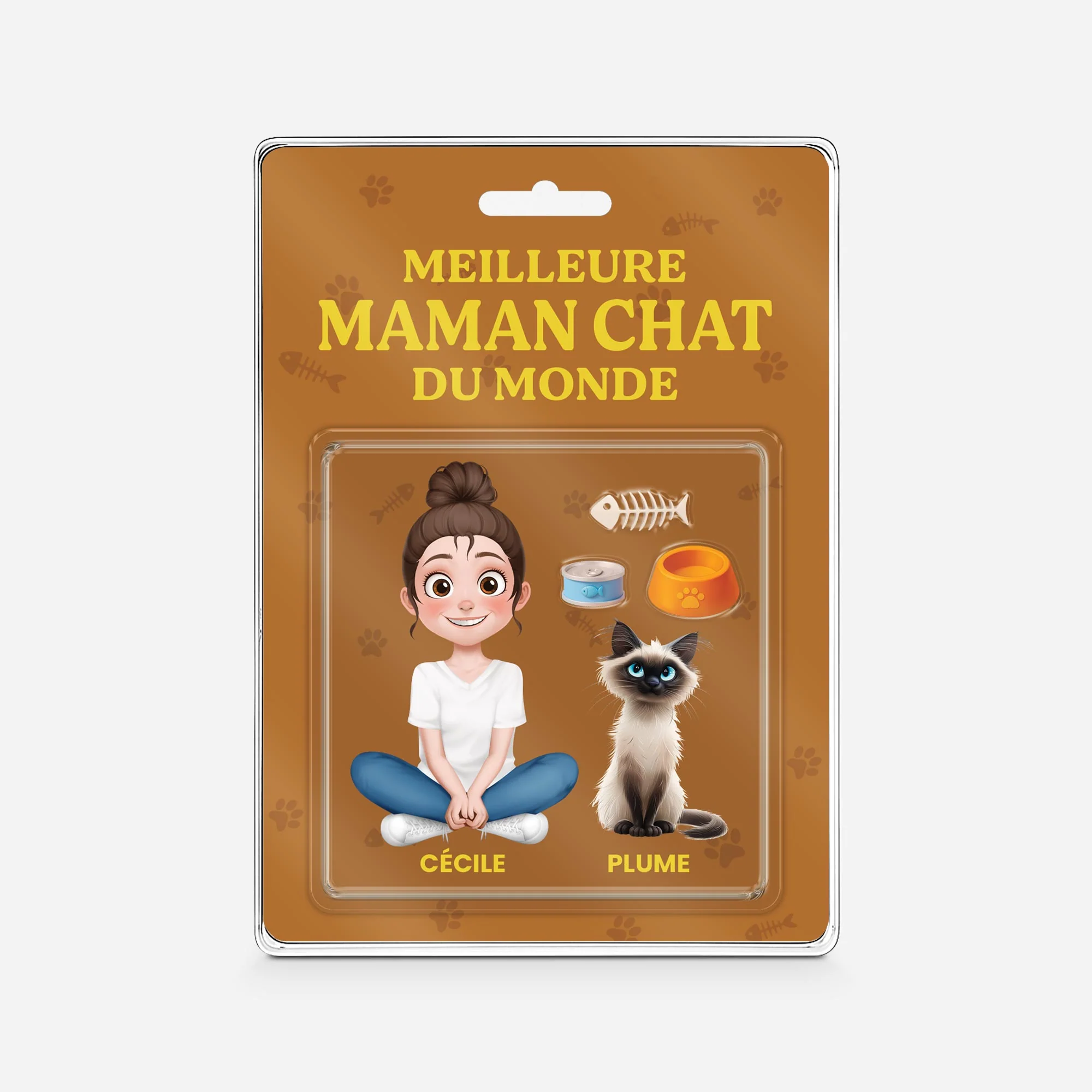 Plaque En Acrylique Personnalisée Rectangulaire - Meilleur Maman Chat du Monde