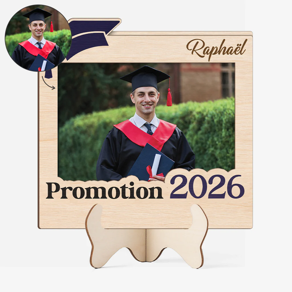 Plaque En Bois Personnalisable Avec Photo - Cadeau Pour Diplôme Universitaire