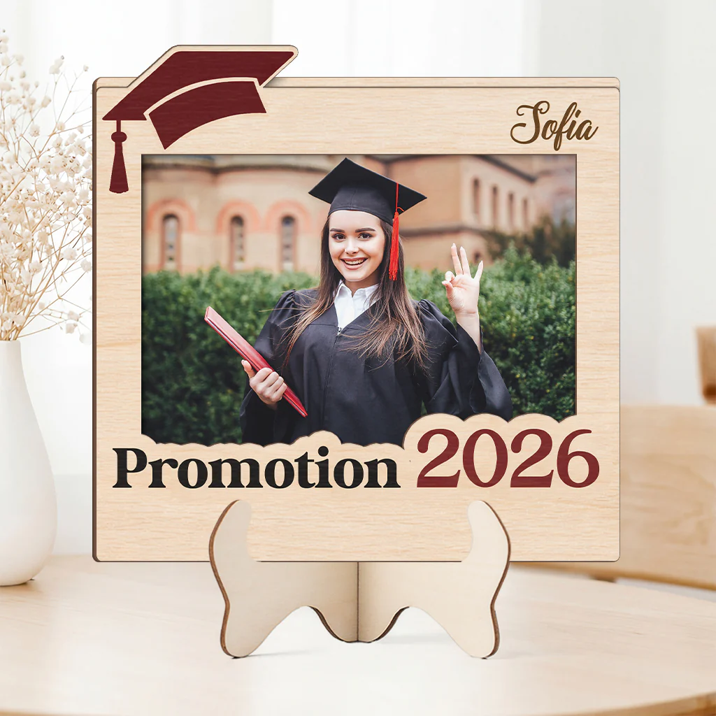 Plaque En Bois Personnalisable Avec Photo - Cadeau Pour Diplôme Universitaire - Image 2