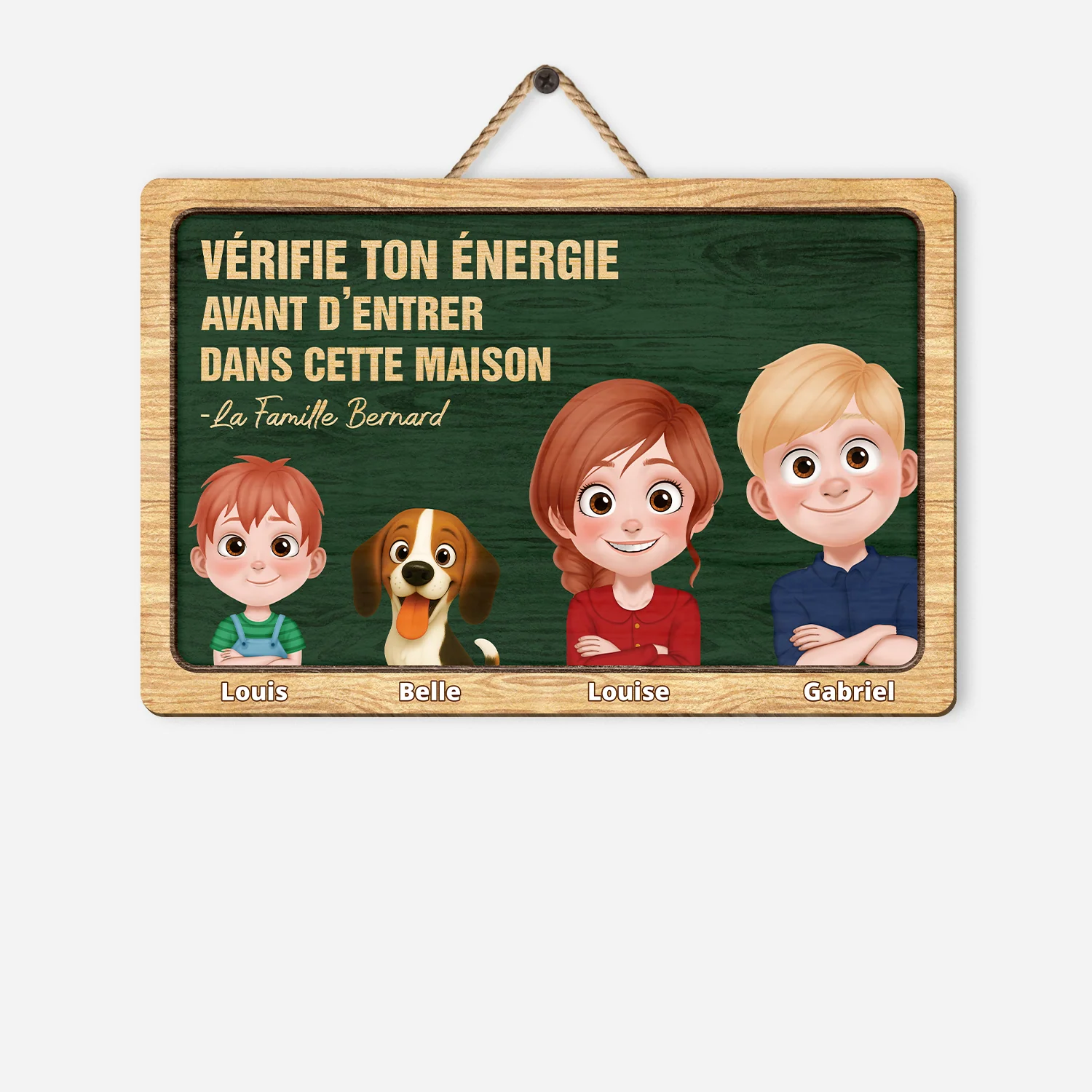 Cadeaux Personnalisés Famille | Famille Chien Chat Vérifie Ton Énergie