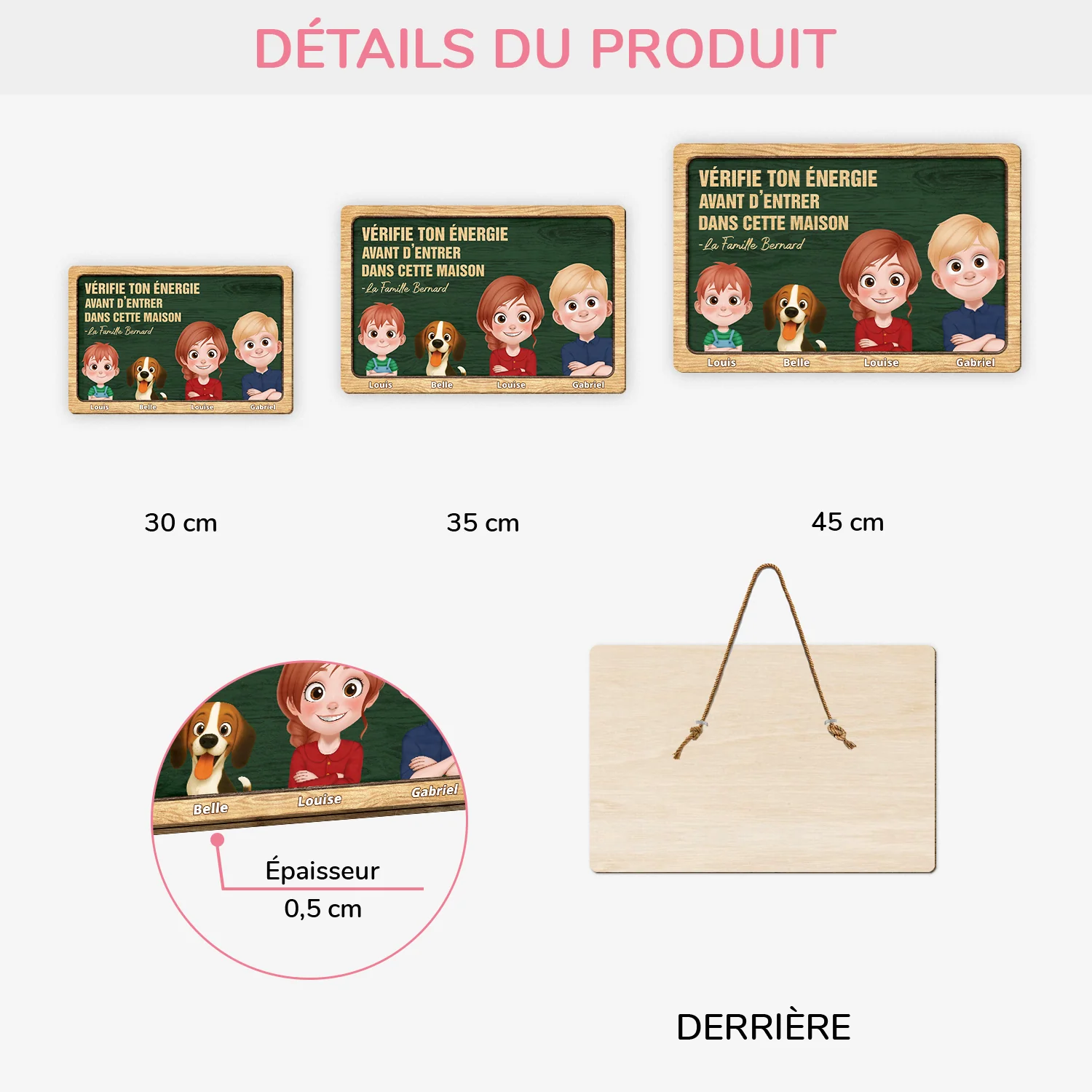 Cadeaux Personnalisés Famille | Famille Chien Chat Vérifie Ton Énergie - Image 3