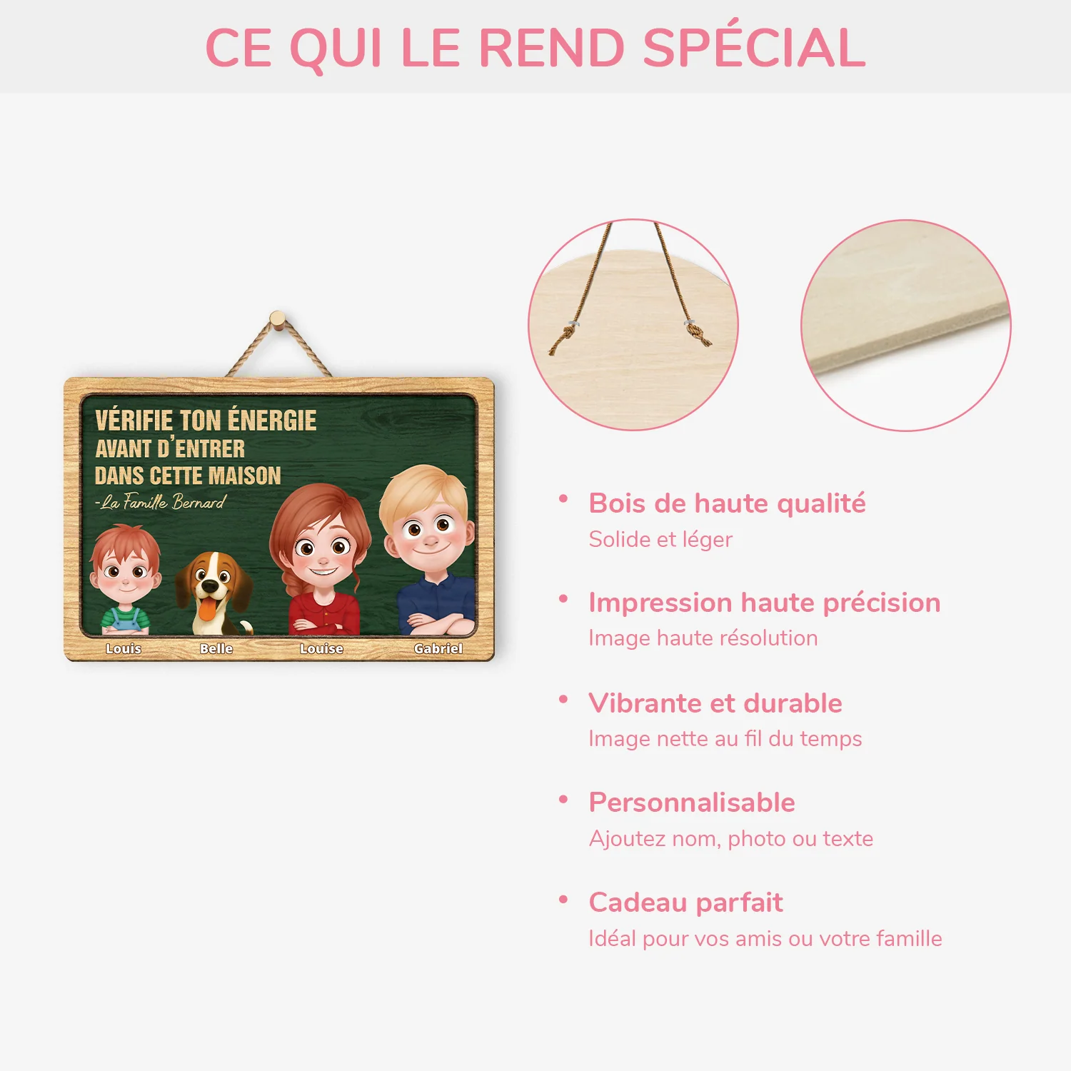 Cadeaux Personnalisés Famille | Famille Chien Chat Vérifie Ton Énergie - Image 4