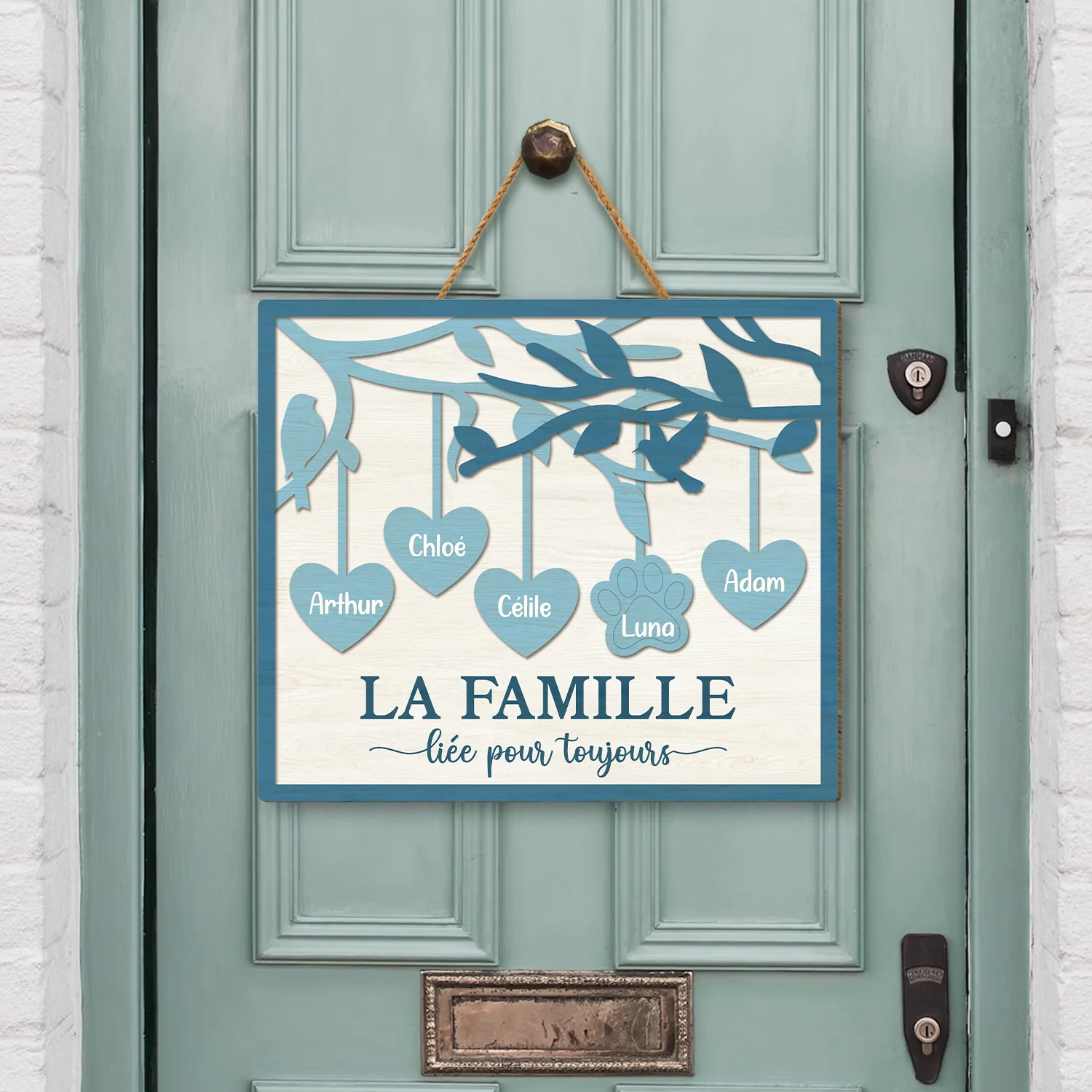 Cadeau Personnalisé Famille Nombreuse | Notre Famille Avec Chien et Chat - Image 2