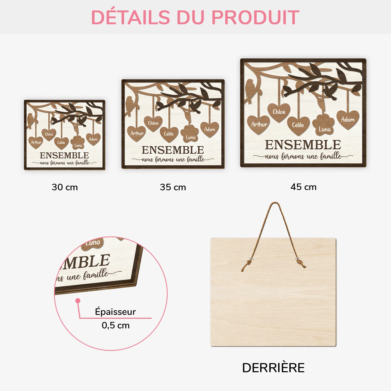Cadeau Personnalisé Famille Nombreuse | Notre Famille Avec Chien et Chat - Image 3