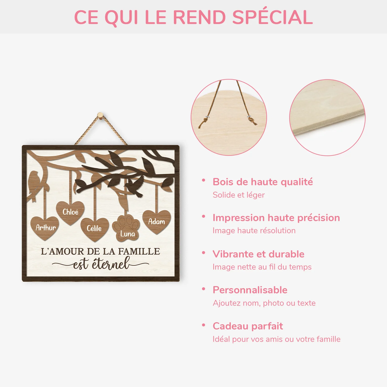 Cadeau Personnalisé Famille Nombreuse | Notre Famille Avec Chien et Chat - Image 4