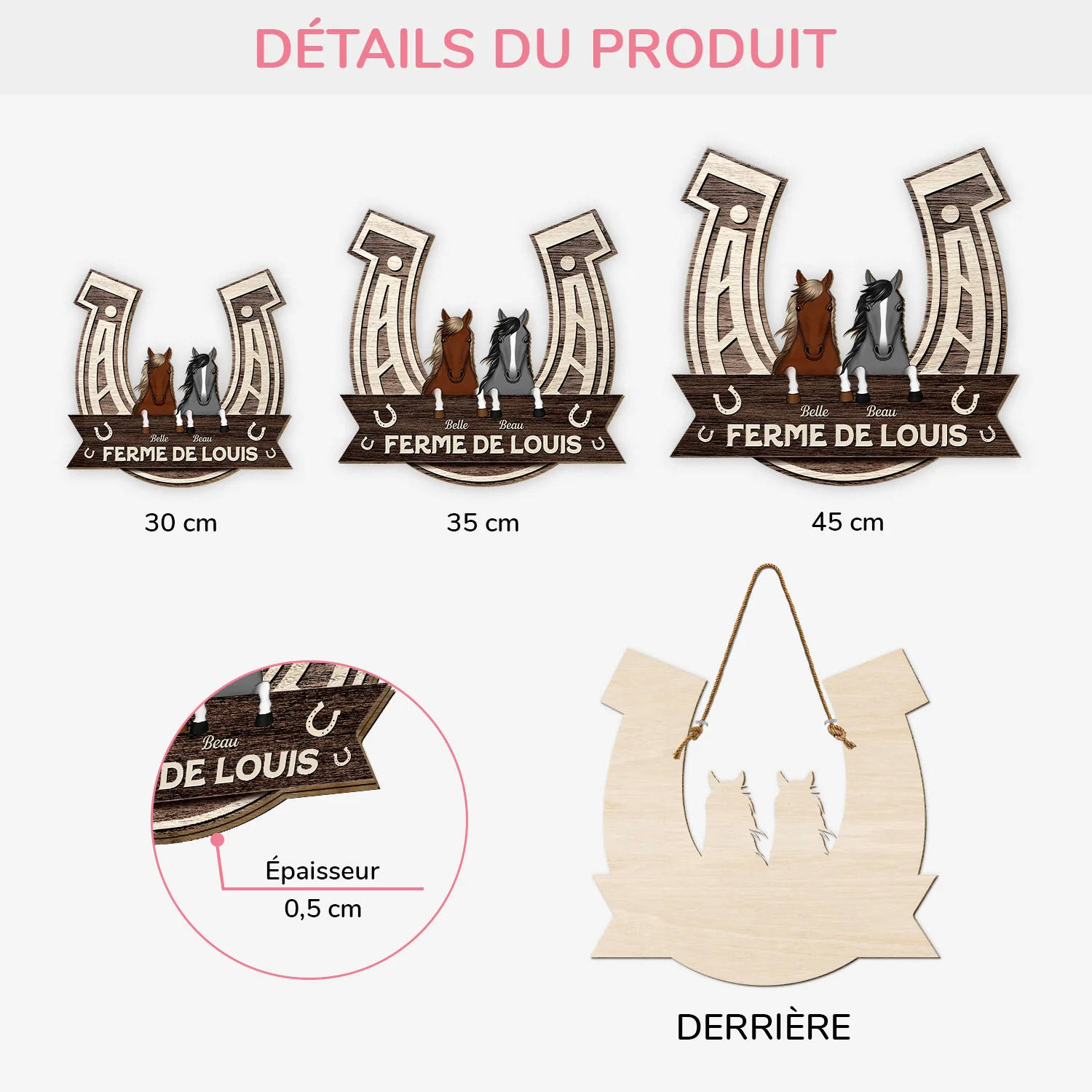 Plaque En Bois Personnalisée À Suspendre - Notre Ferme Depuis - Image 3