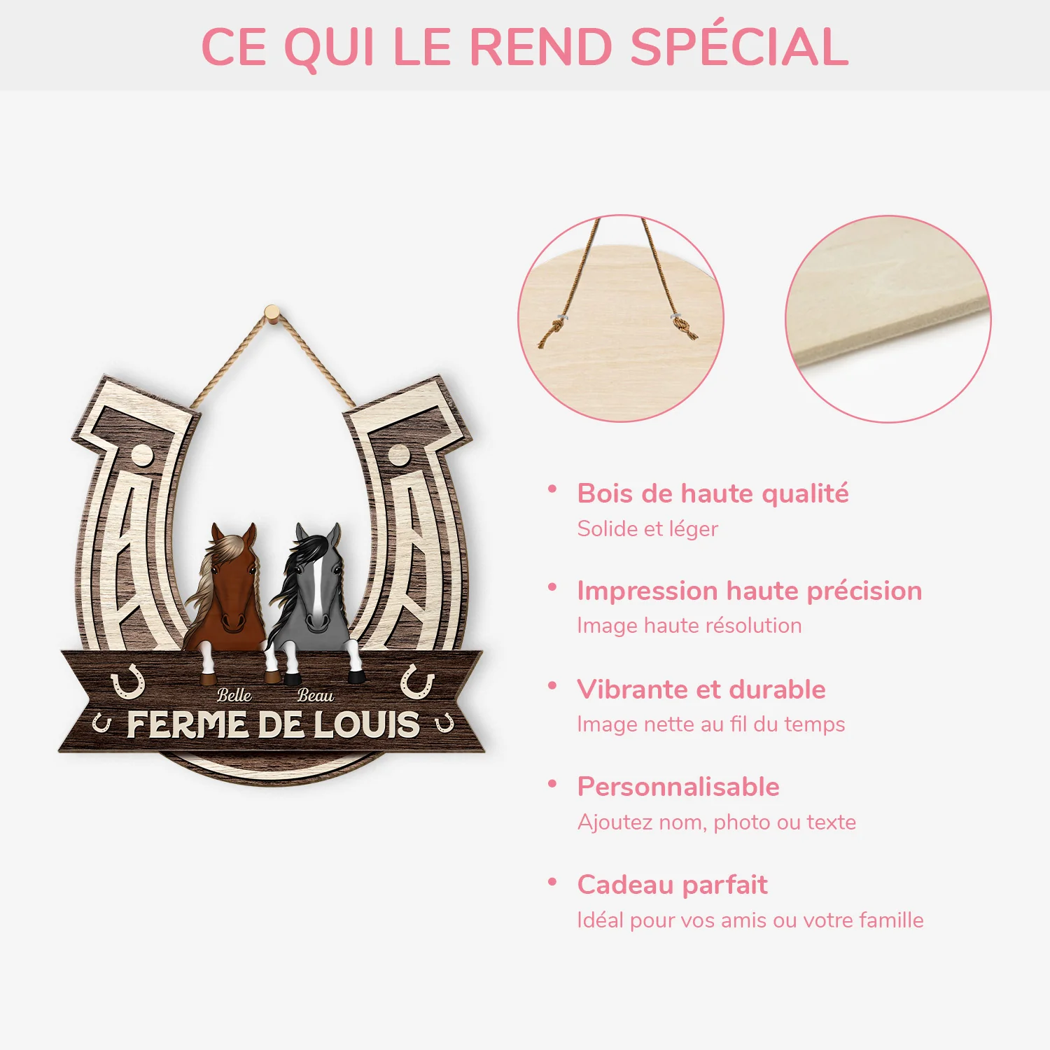 Plaque En Bois Personnalisée À Suspendre - Notre Ferme Depuis - Image 4