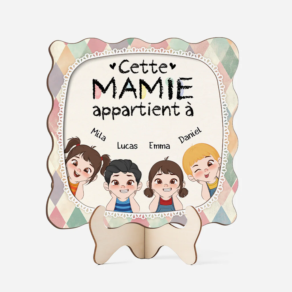 Plaque En Bois Personnalisée - Mamie Papy Appartient À