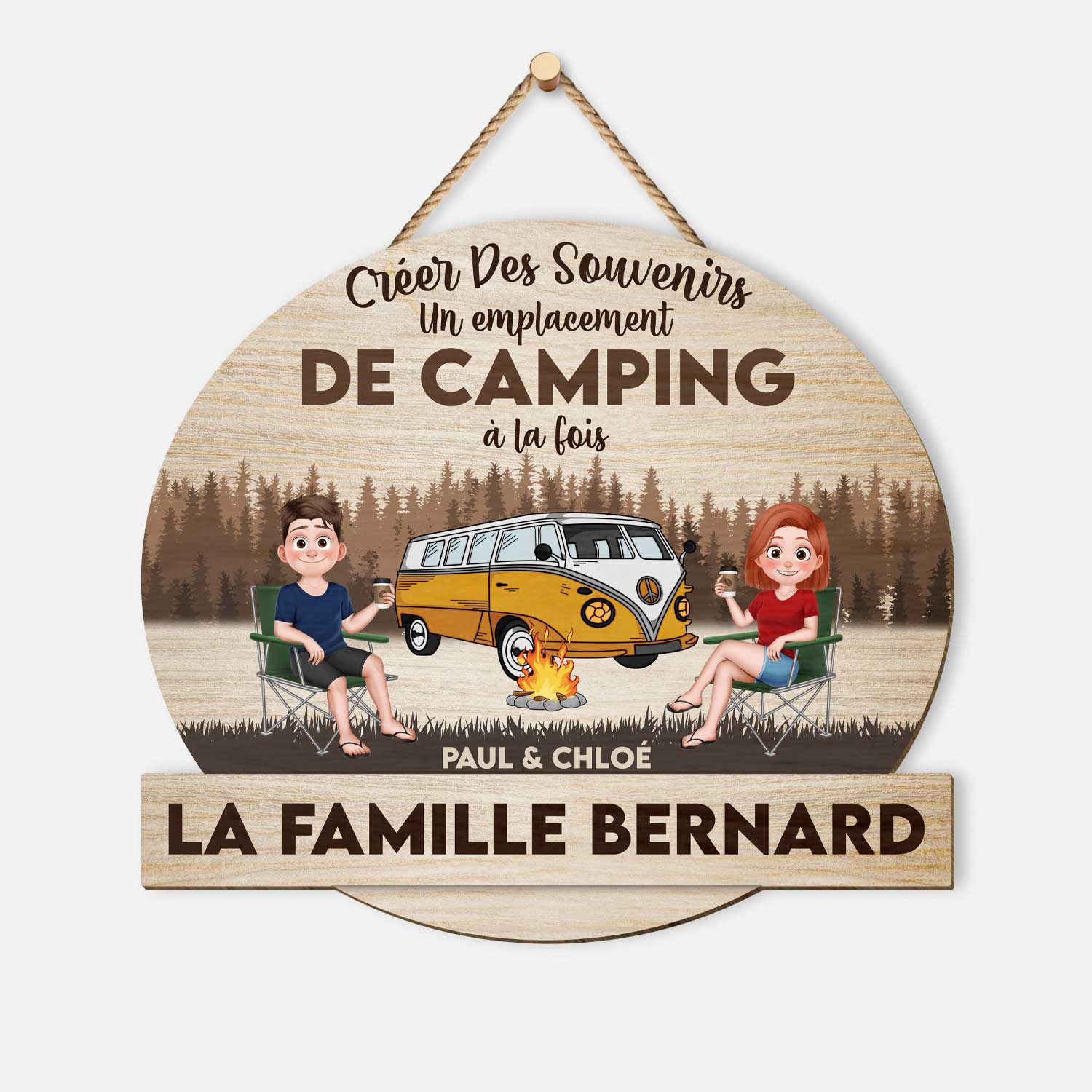 Plaque En Bois Personnalisée Pour Couple À Suspendre - Créer Des Souvenirs