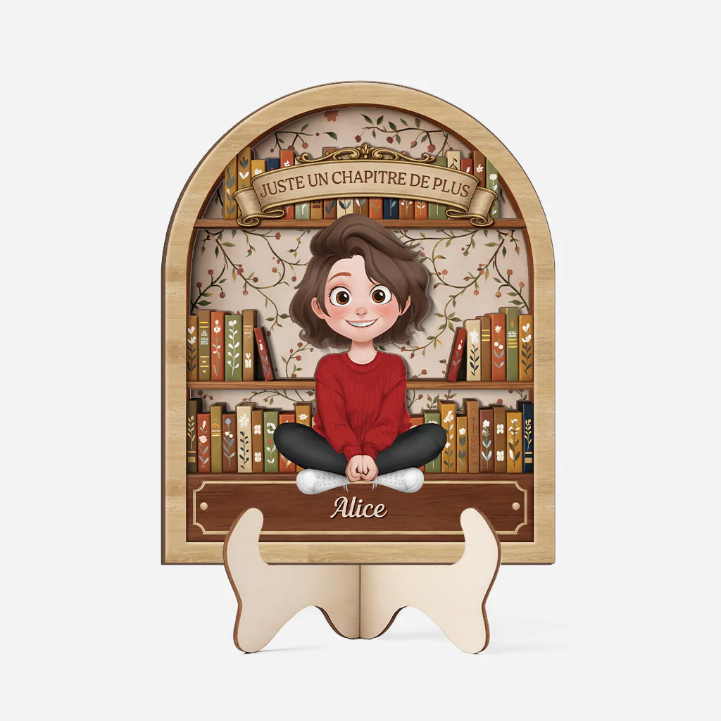 Plaque En Bois Personnalisée Pour Amoureux Des Livres - Chut Je Lis