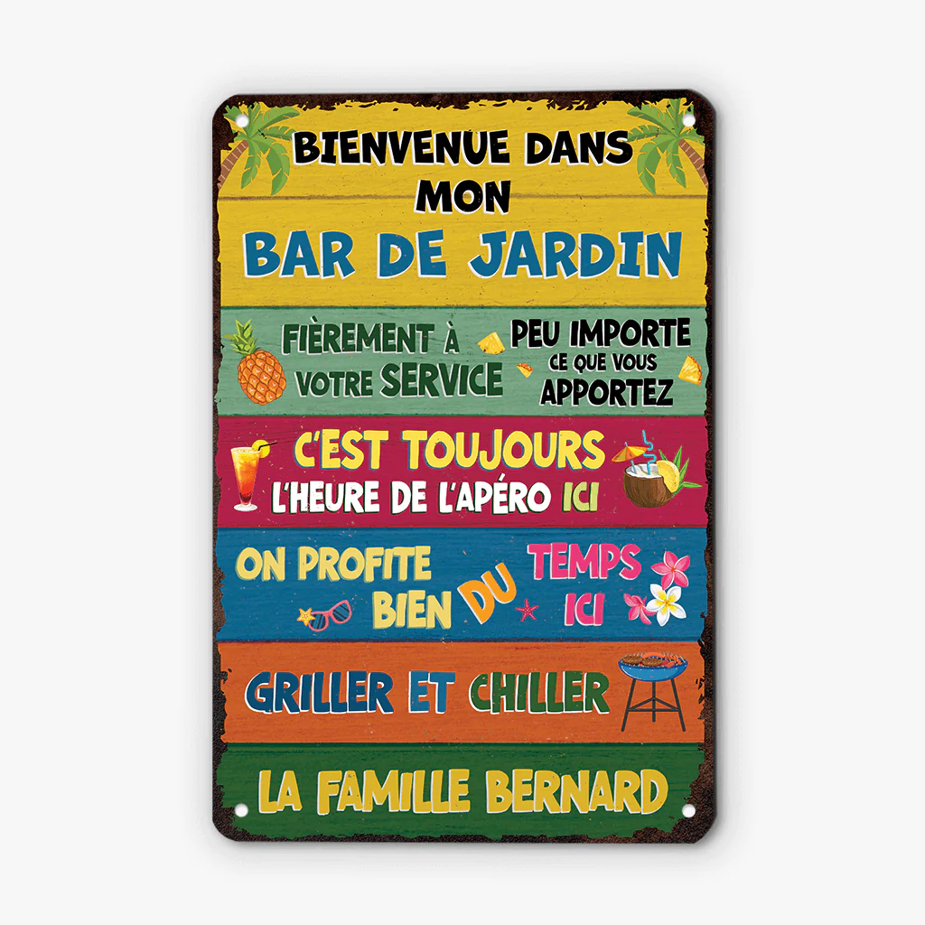 Plaque personnalisée cadeau – Bienvenue sur notre patio - Image 2