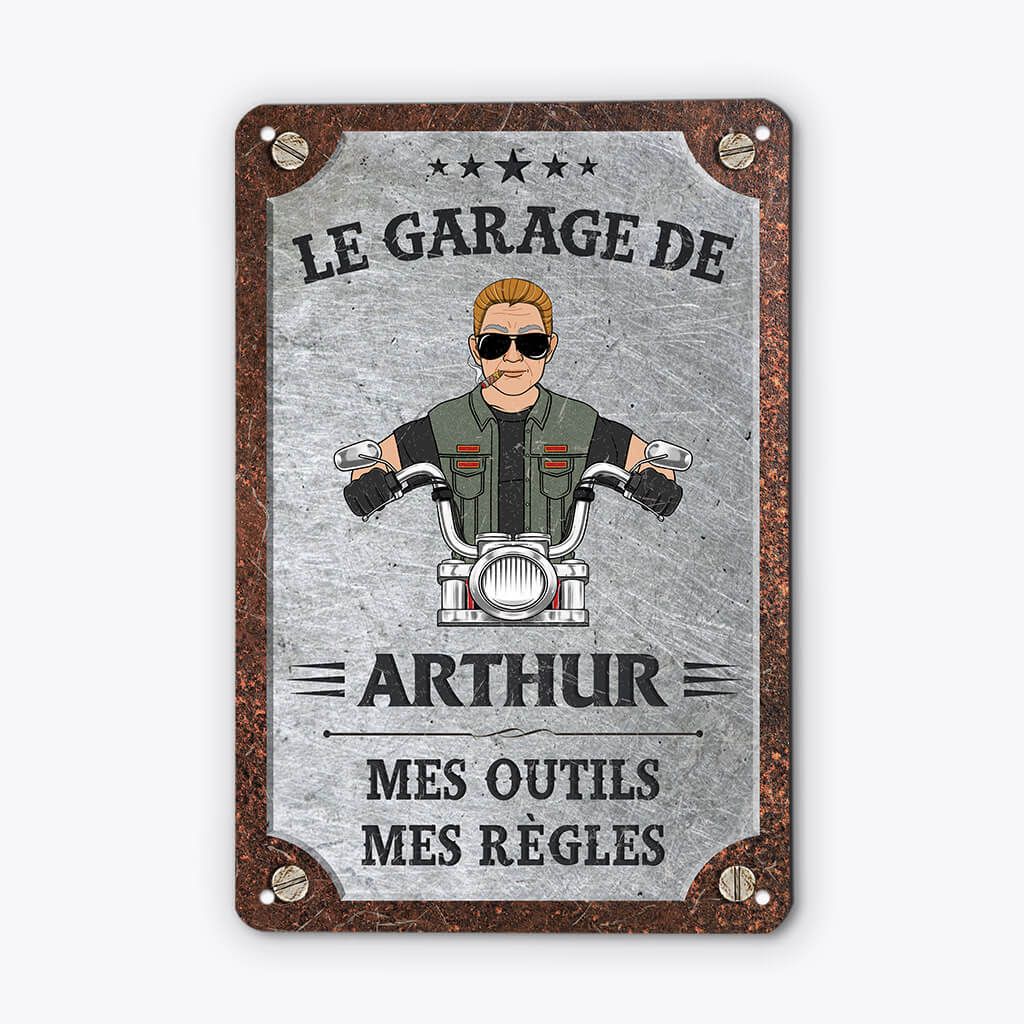 Plaque en métal personnalisée – Mes outils, mes règles