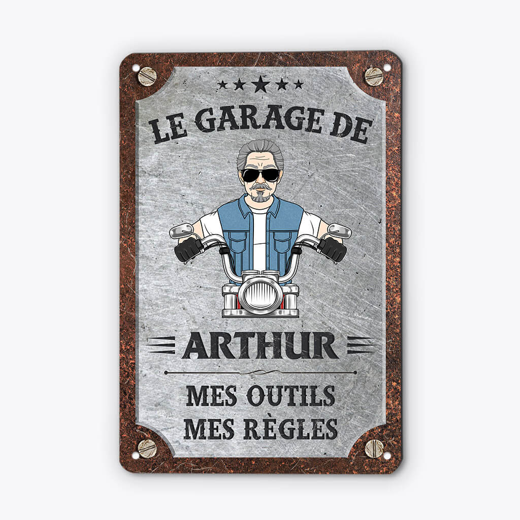 Plaque en métal personnalisée – Mes outils, mes règles - Image 2