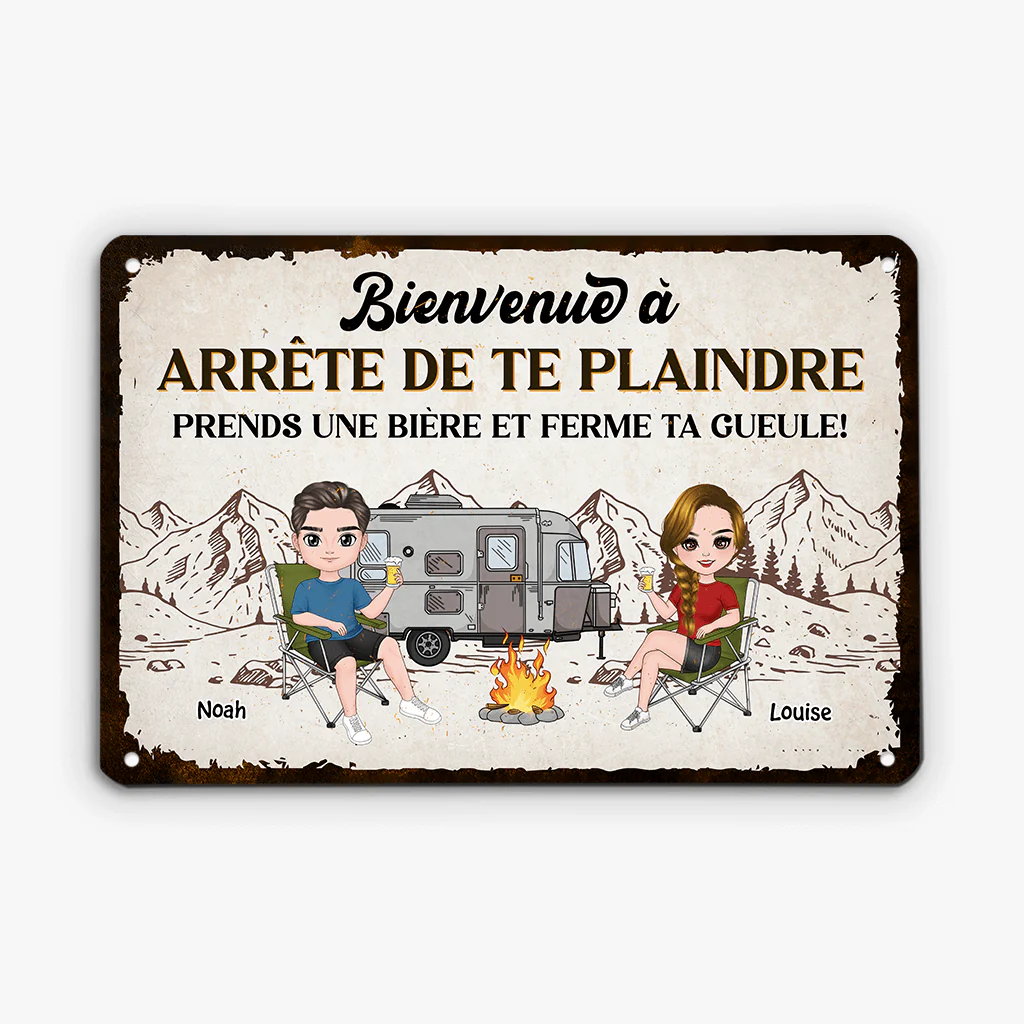 Plaque humoristique personnalisée – Arrête de te plaindre !