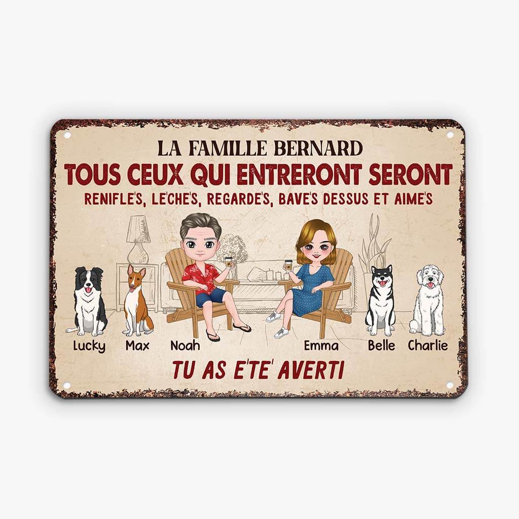 Plaque chien personnalisé – Tu as été averti !