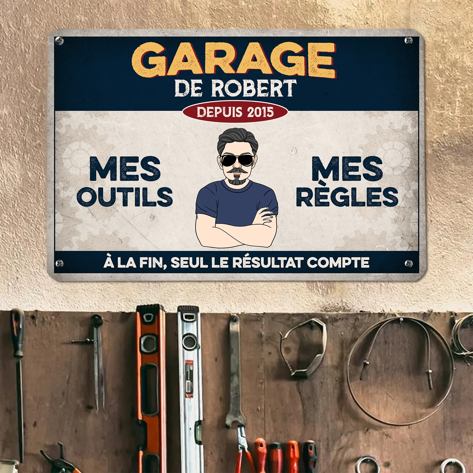 Plaque garage papa ou papi personnalisée - Image 2