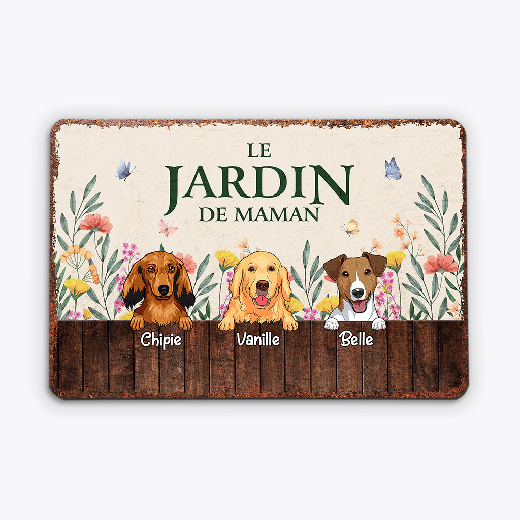 Pancarte De Jardin Personnalisée | Le Jardin De Maman Chien