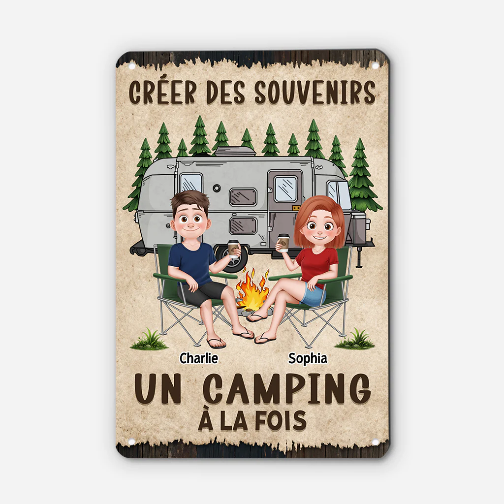 Plaque Métal Déco Personnalisée Couple - Créer Des Souvenirs Au Camping - Image 2