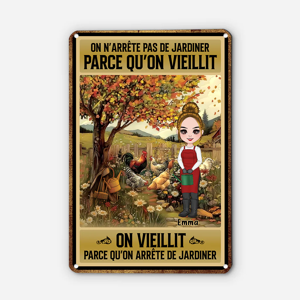 Plaque De Jardin Personnalisée | On N'arrête Pas De Jardiner Femme