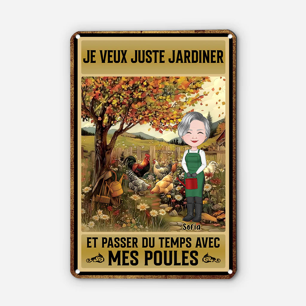 Plaque De Jardin Personnalisée | On N'arrête Pas De Jardiner Femme - Image 2