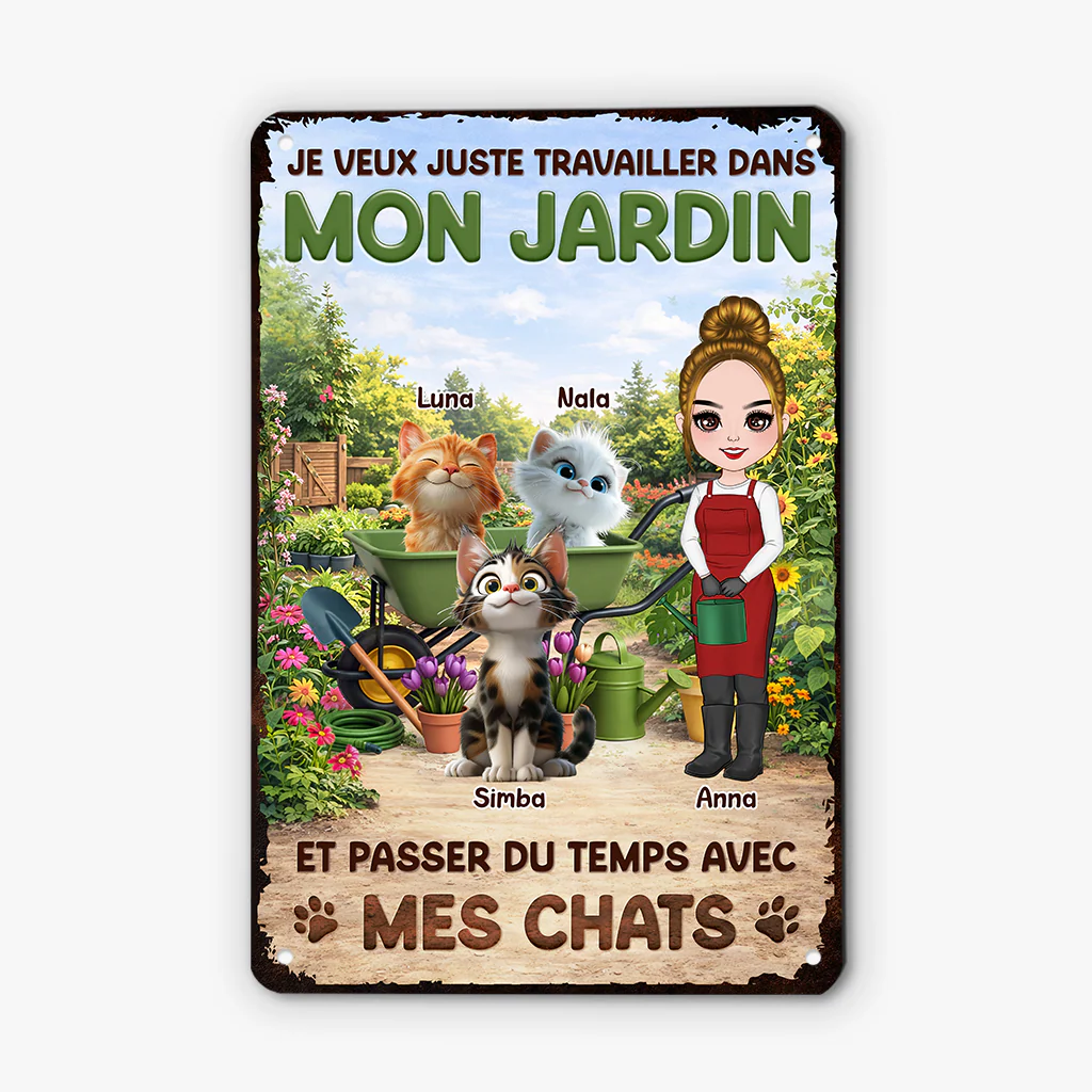 Plaque De Jardin Personnalisé | Passer Du Temps Avec Chat