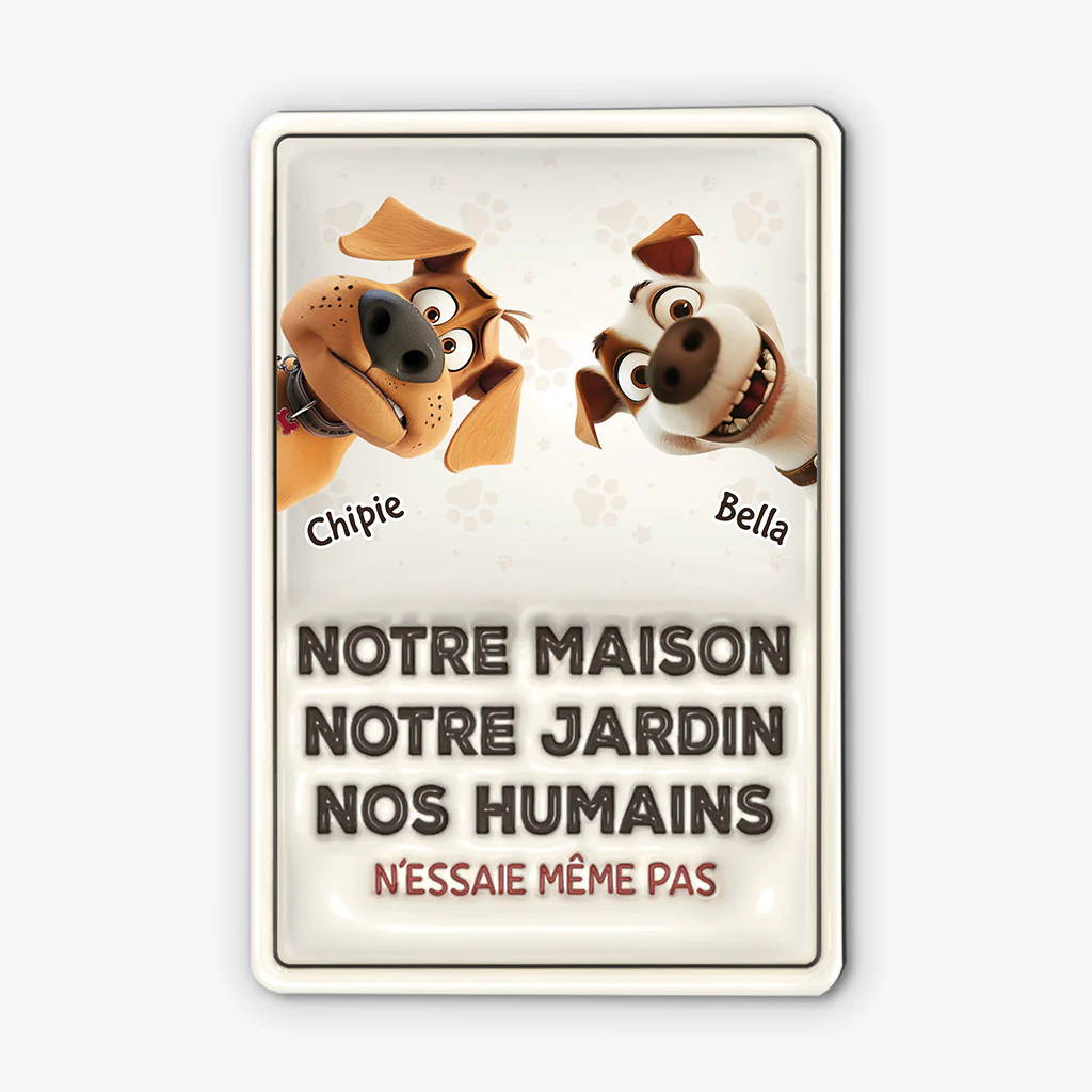 Plaque chien personnalisable 3D – N’essaie même pas