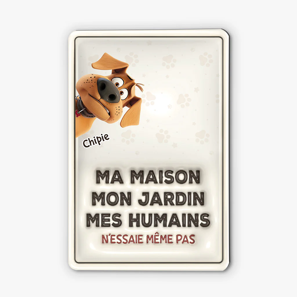 Plaque chien personnalisable 3D – N’essaie même pas - Image 2