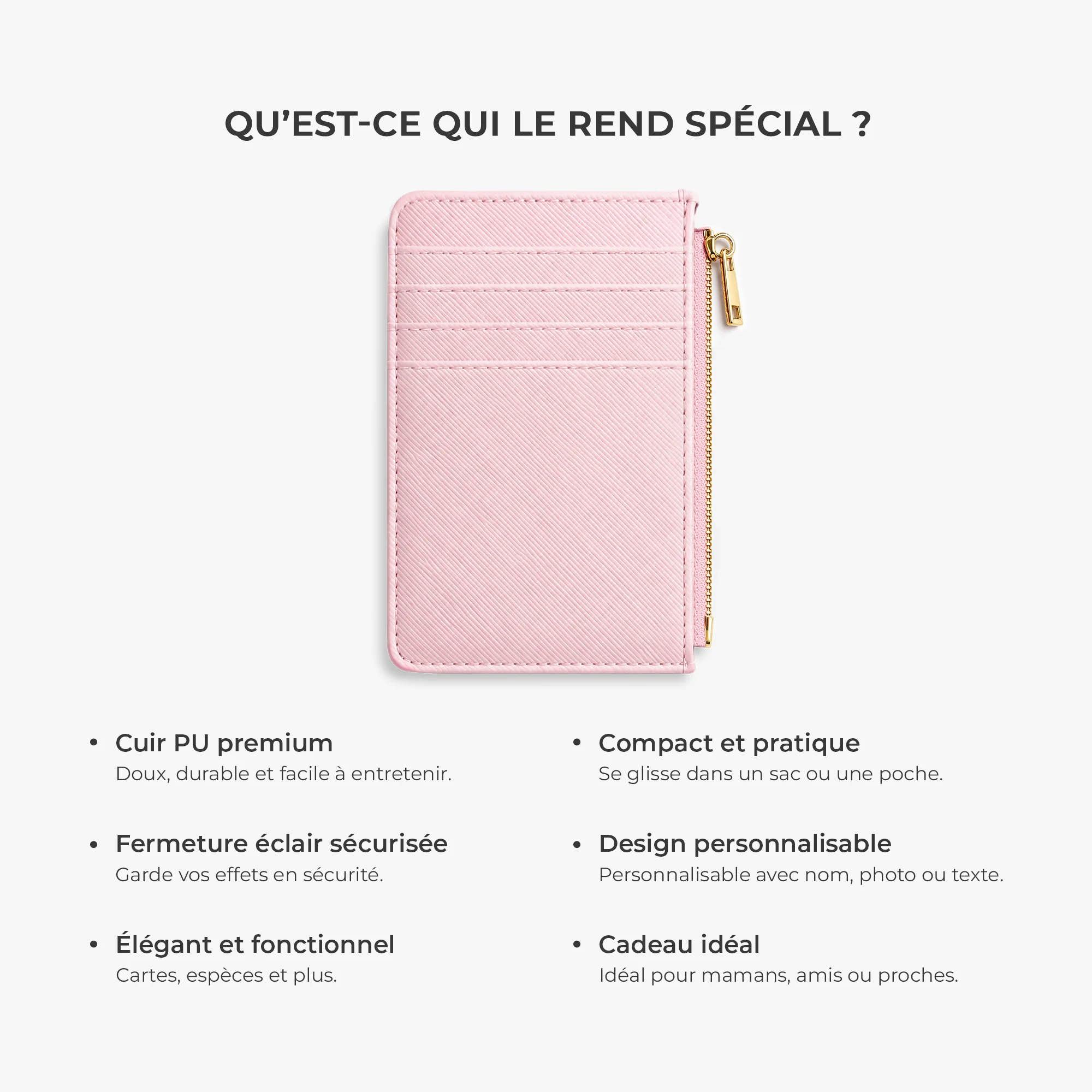 Porte-carte Cuir Personnalisé - Cadeau Maman Et Papa Nous Sommes À Toi - Image 5